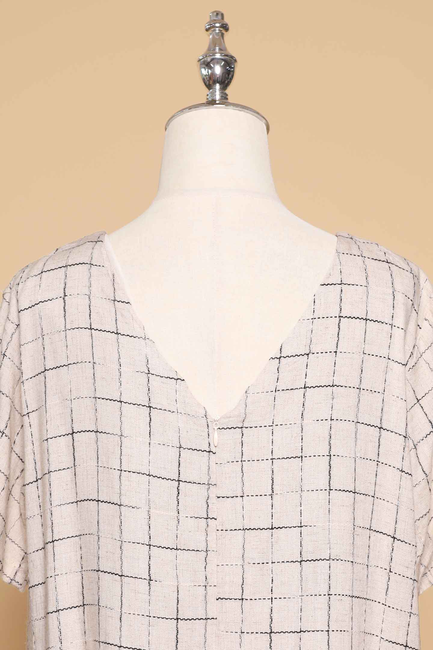 PO - Shirokuro Jumpsuit in Linen Check