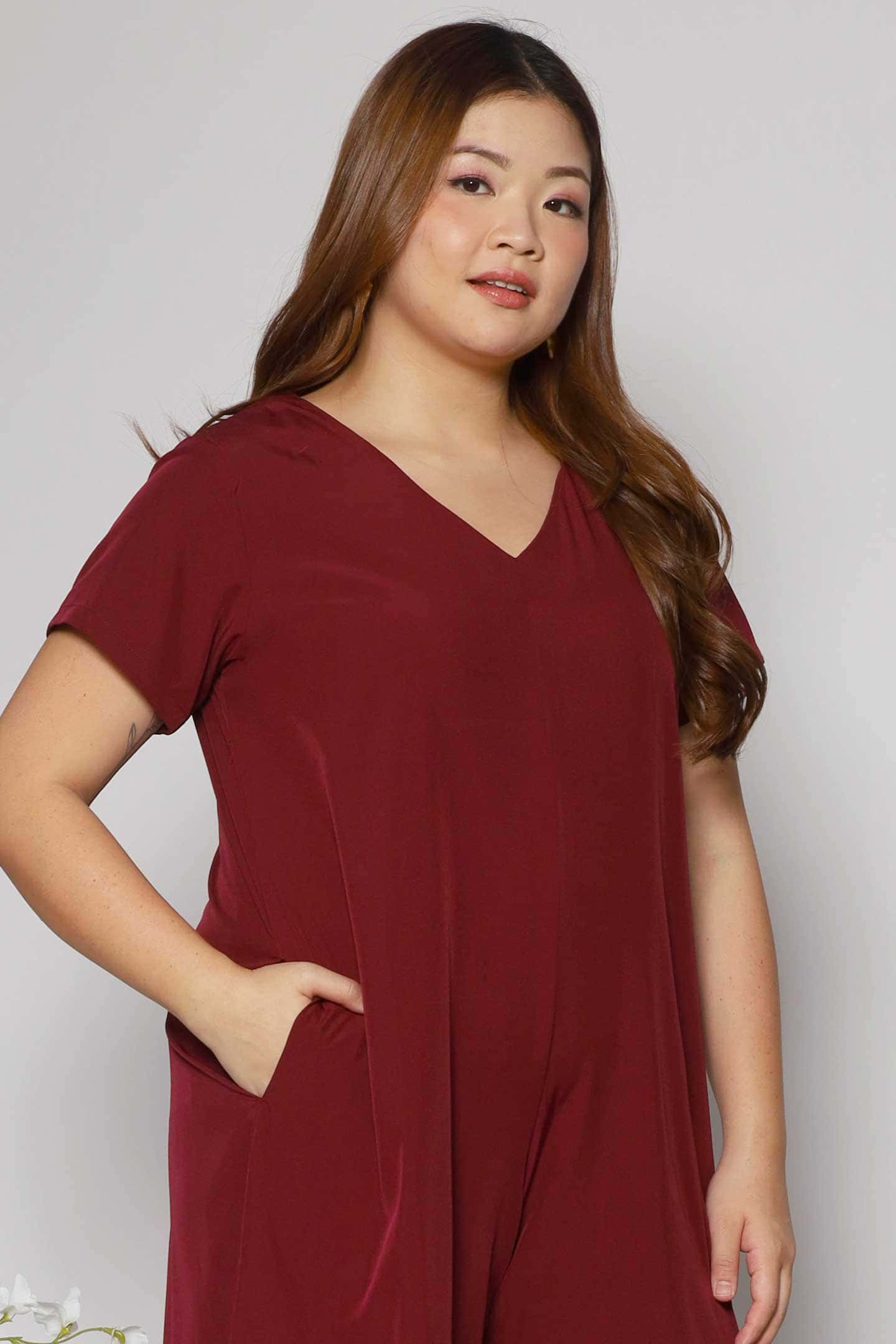 Shirokuro Jumpsuit in Maroon