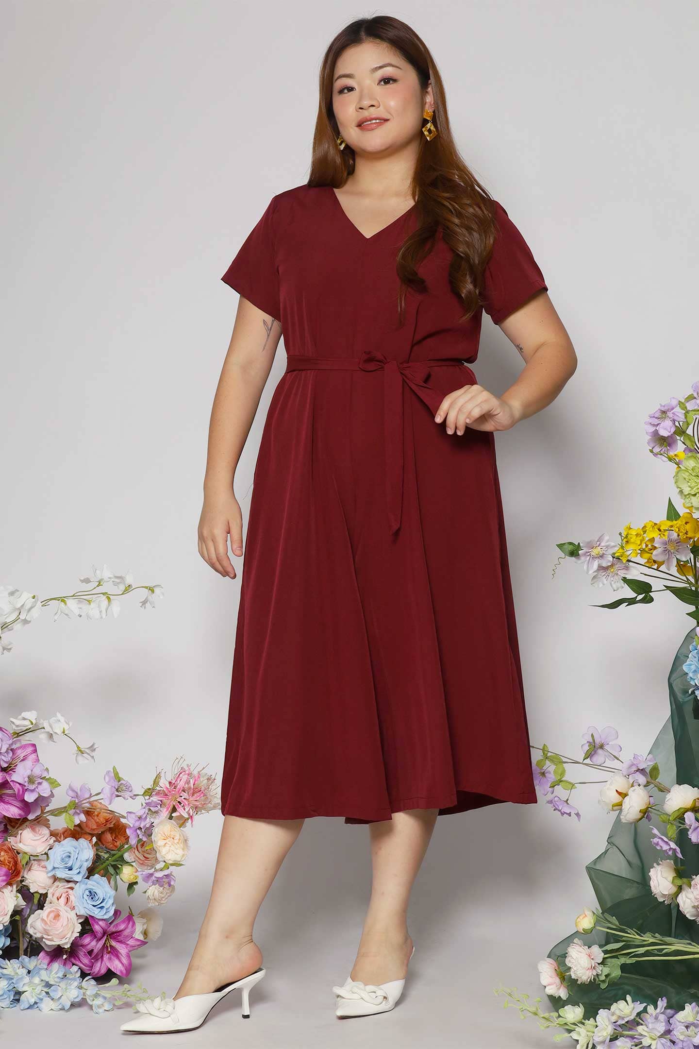 Shirokuro Jumpsuit in Maroon