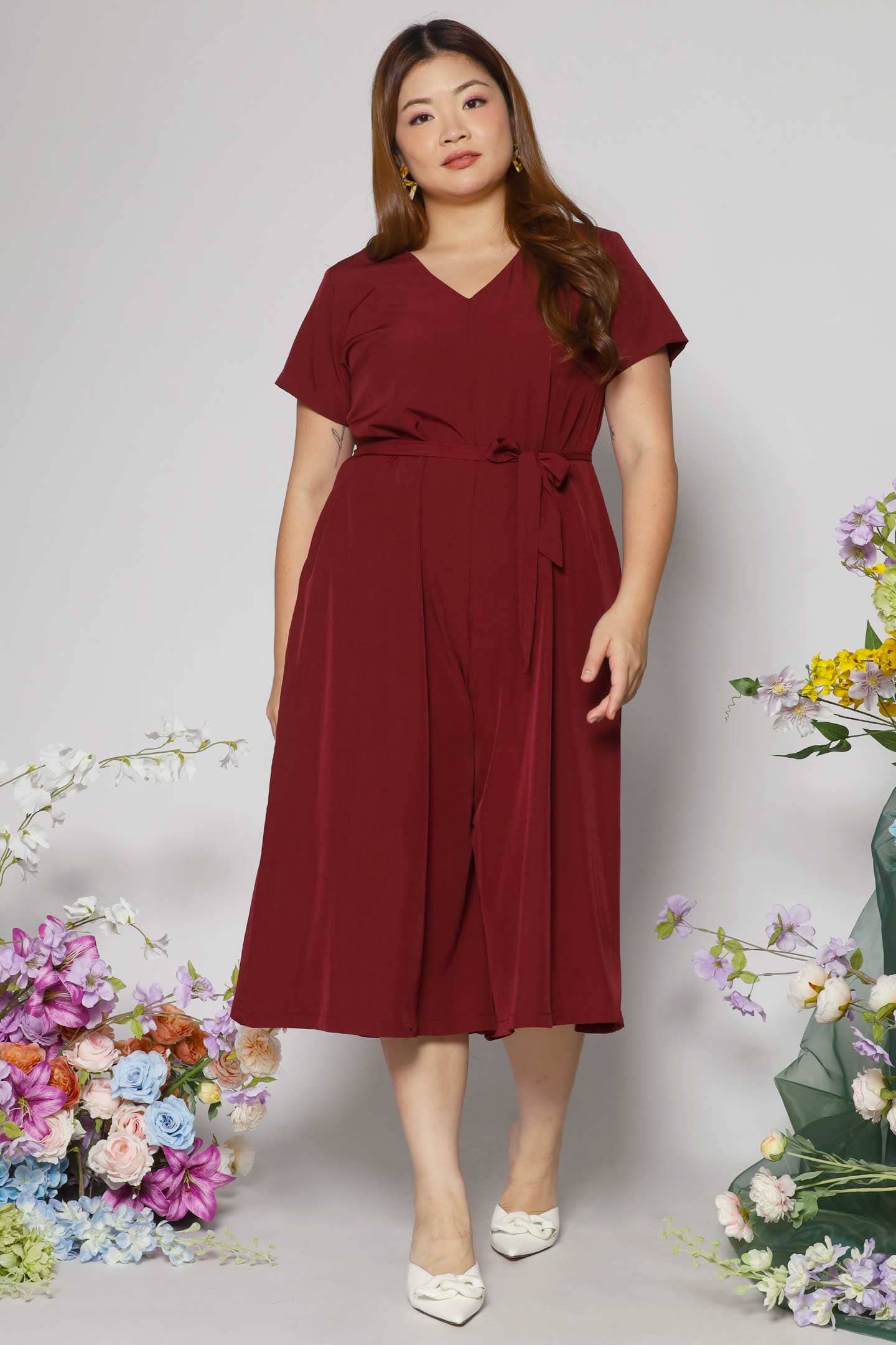 Shirokuro Jumpsuit in Maroon