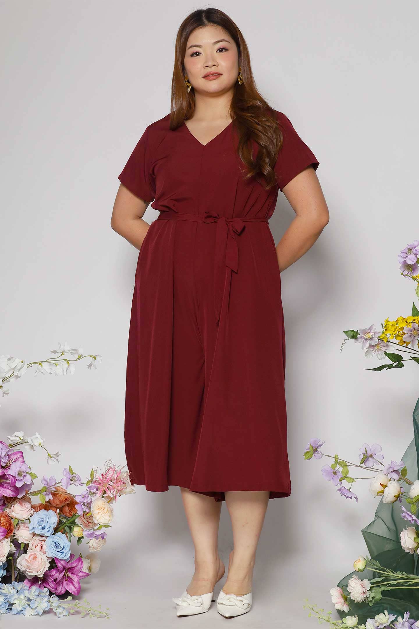 Shirokuro Jumpsuit in Maroon