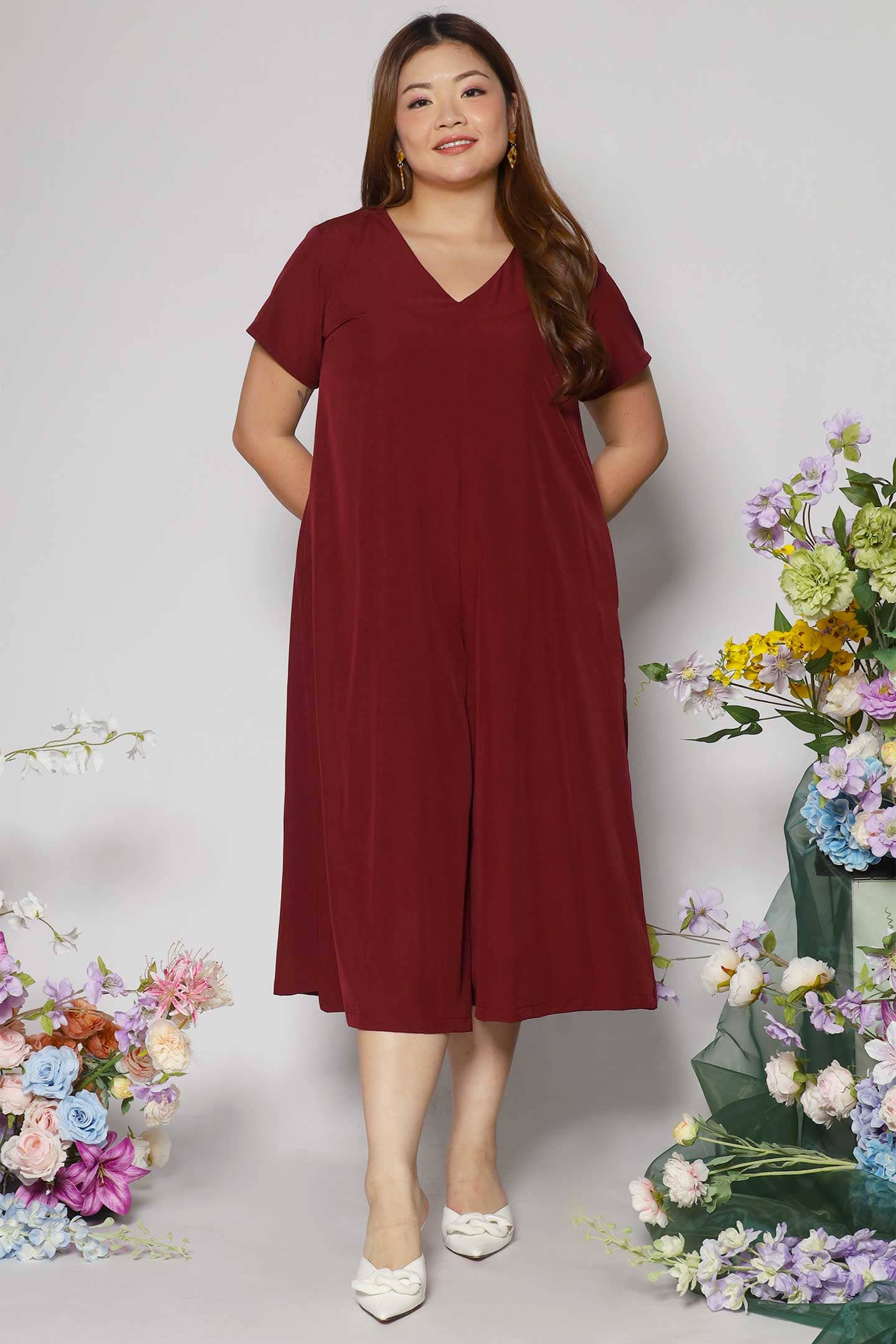 Shirokuro Jumpsuit in Maroon