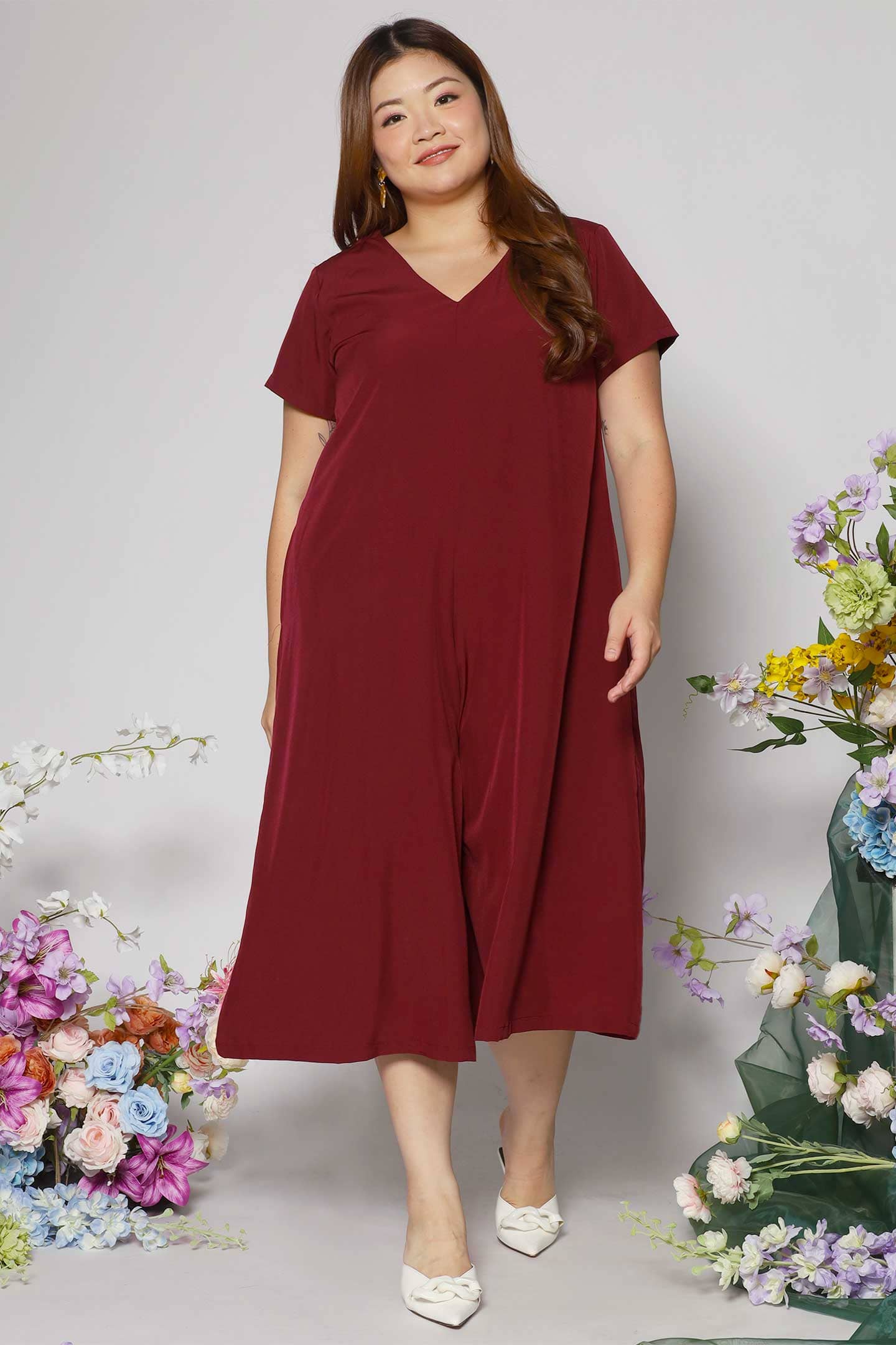 Shirokuro Jumpsuit in Maroon