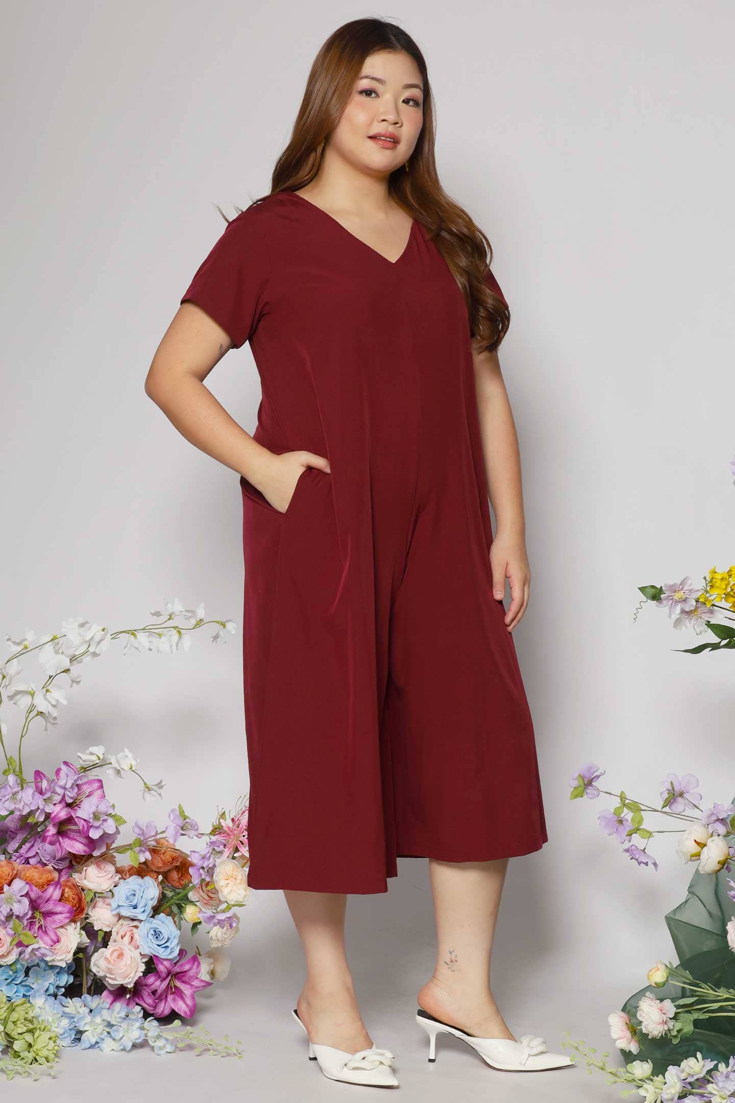 Shirokuro Jumpsuit in Maroon