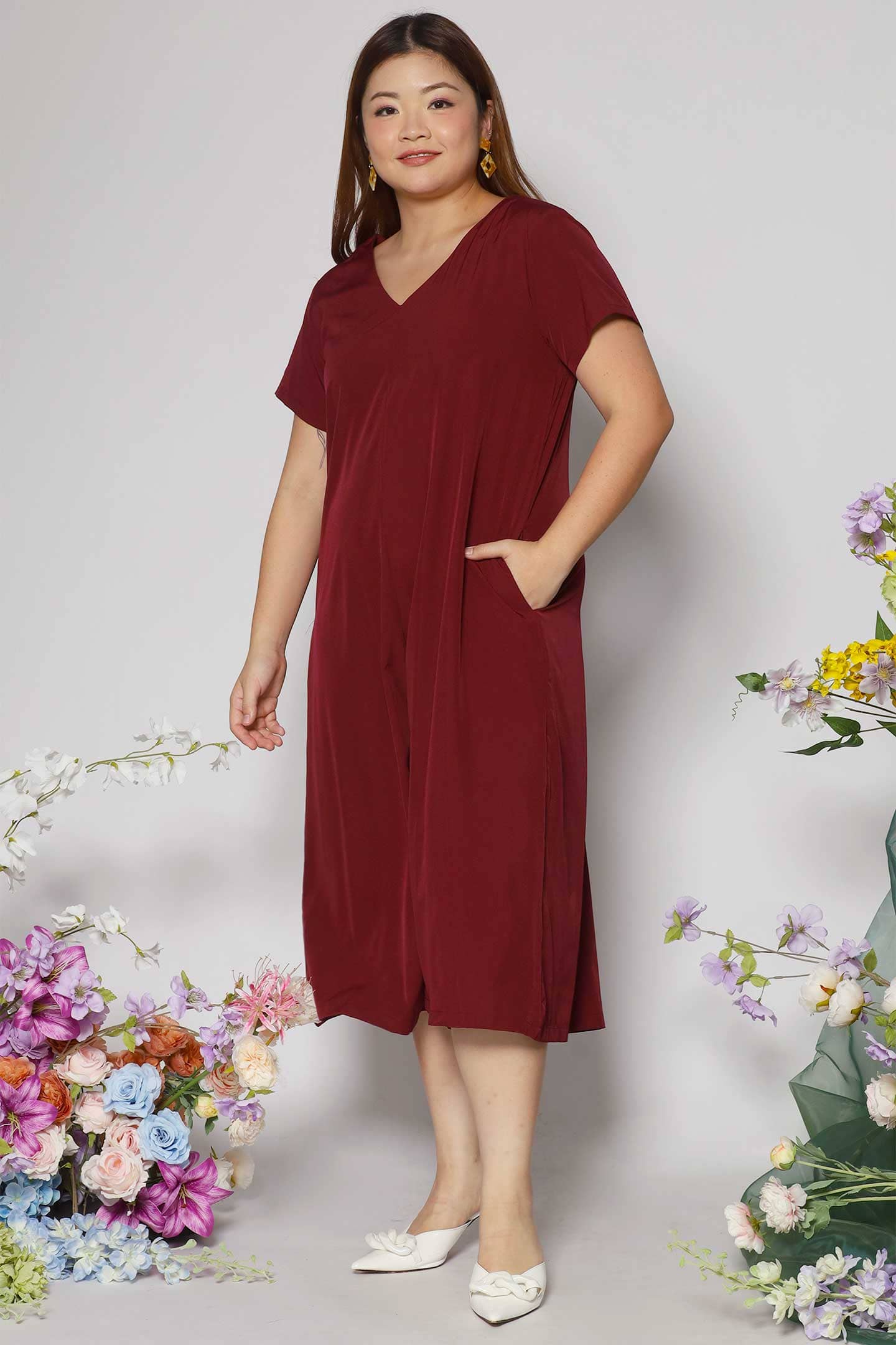 Shirokuro Jumpsuit in Maroon