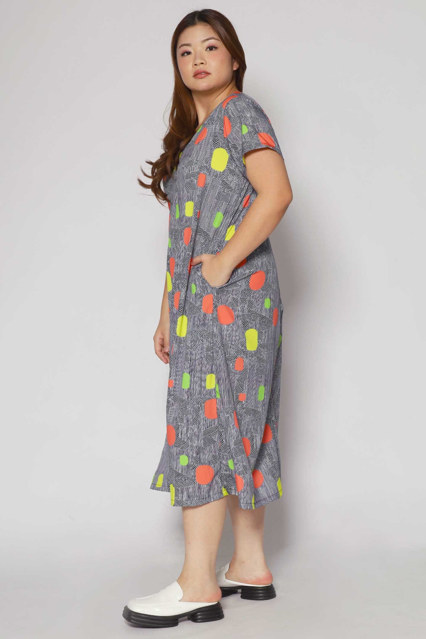 Shirokuro Jumpsuit in Neon Shapes