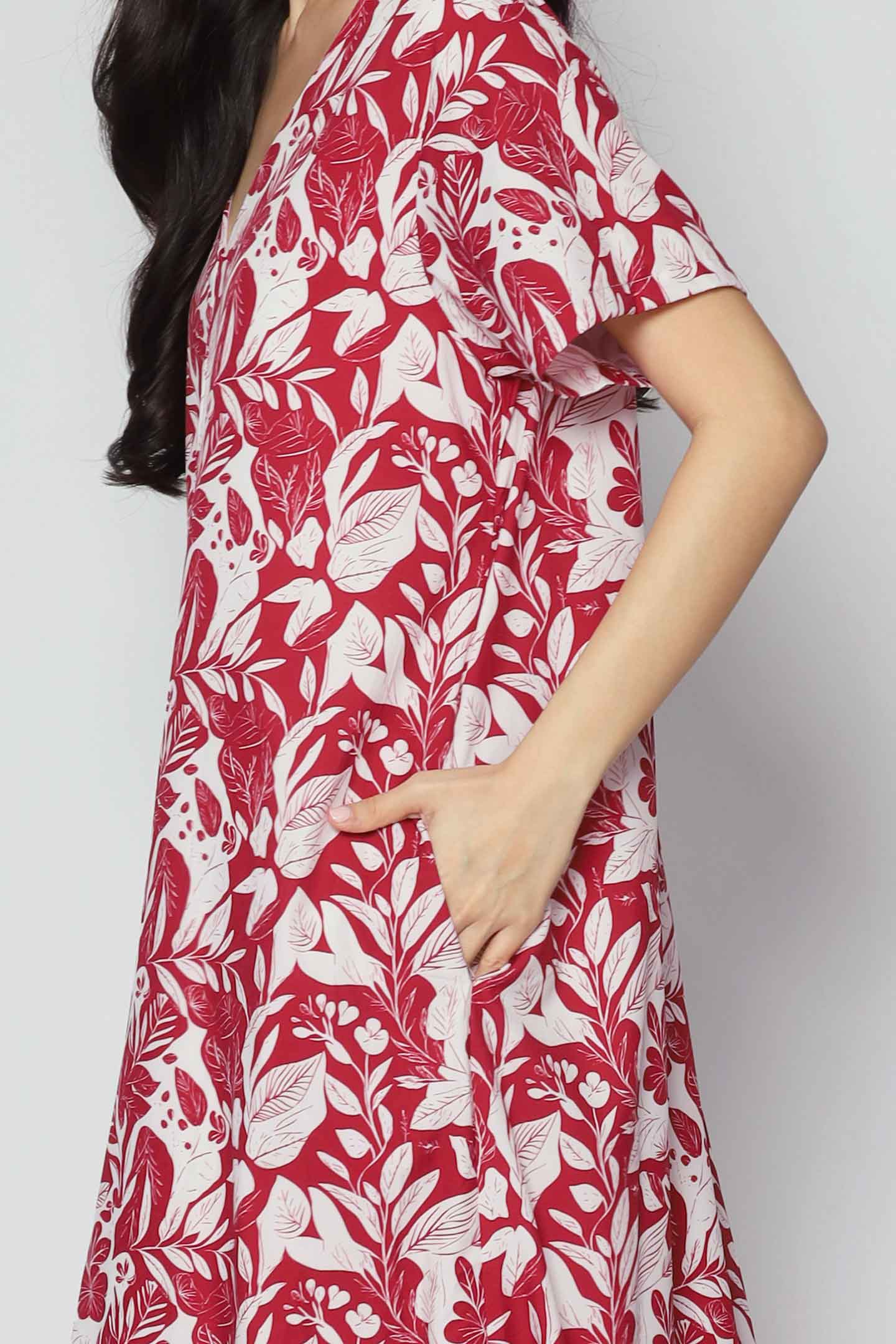 Shirokuro Jumpsuit in Red Opulence