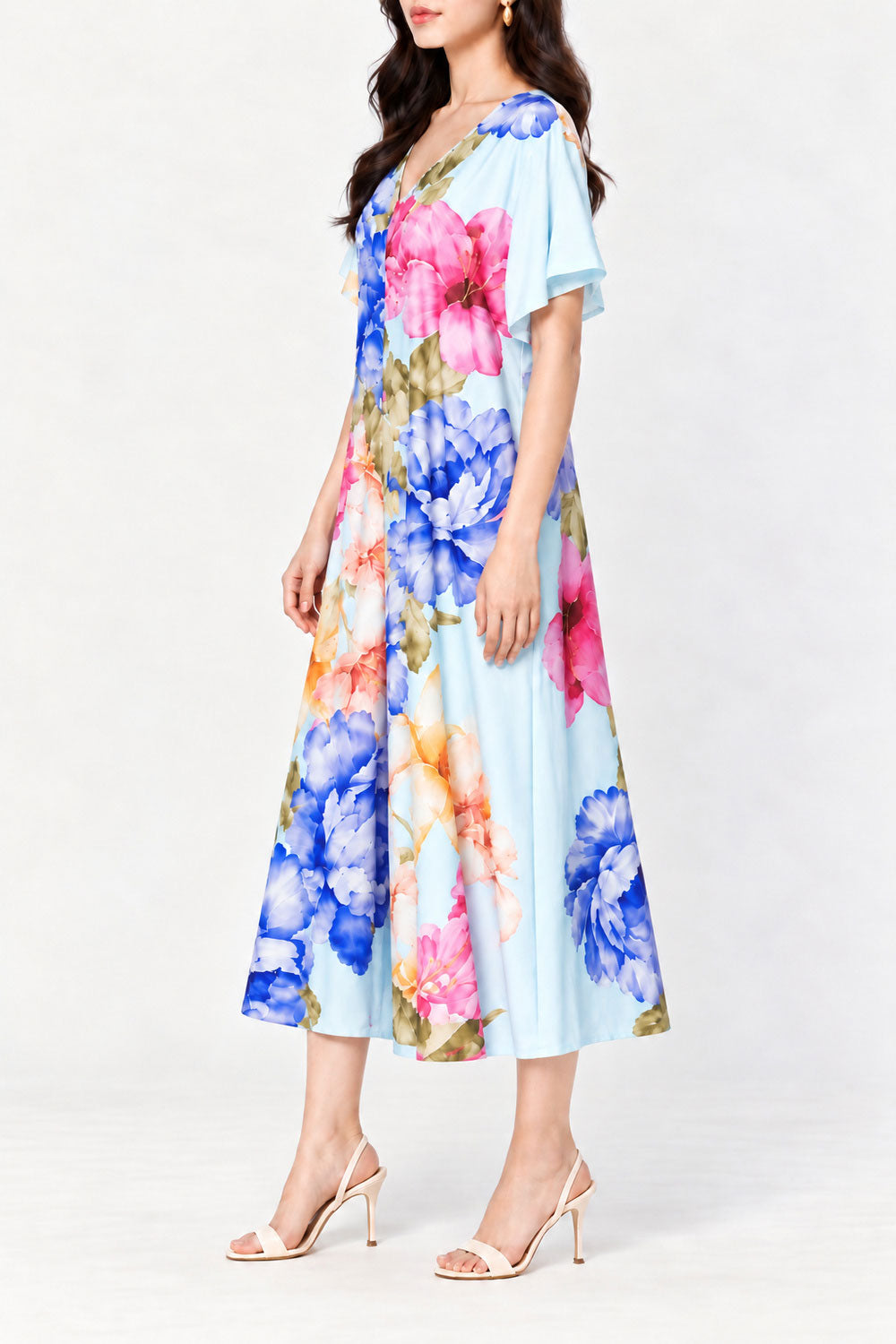 Shirokuro Jumpsuit in Peony Bloom