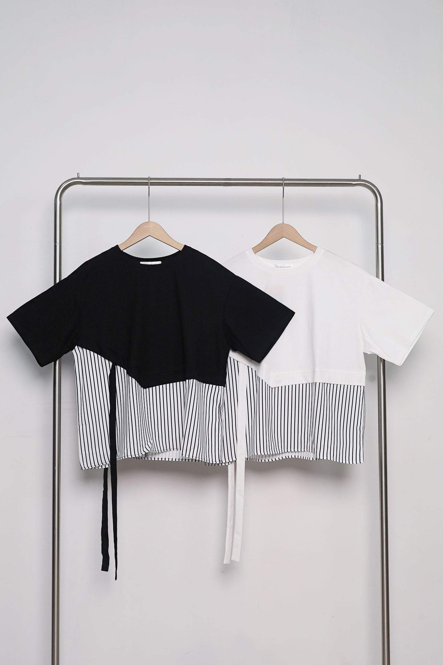 Easy by TE - Siglap Pinstripes Top in White