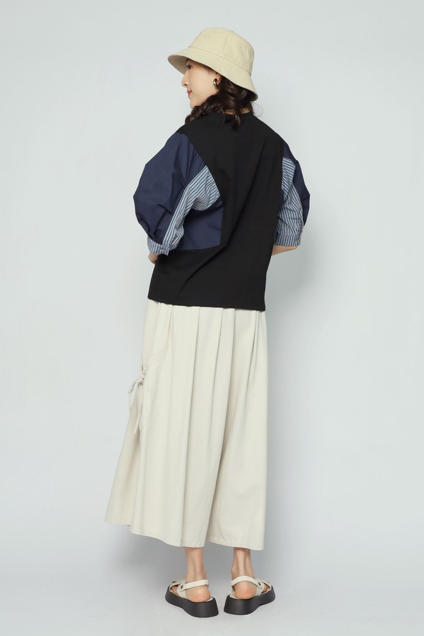 Siwei Colourblock Top in Black