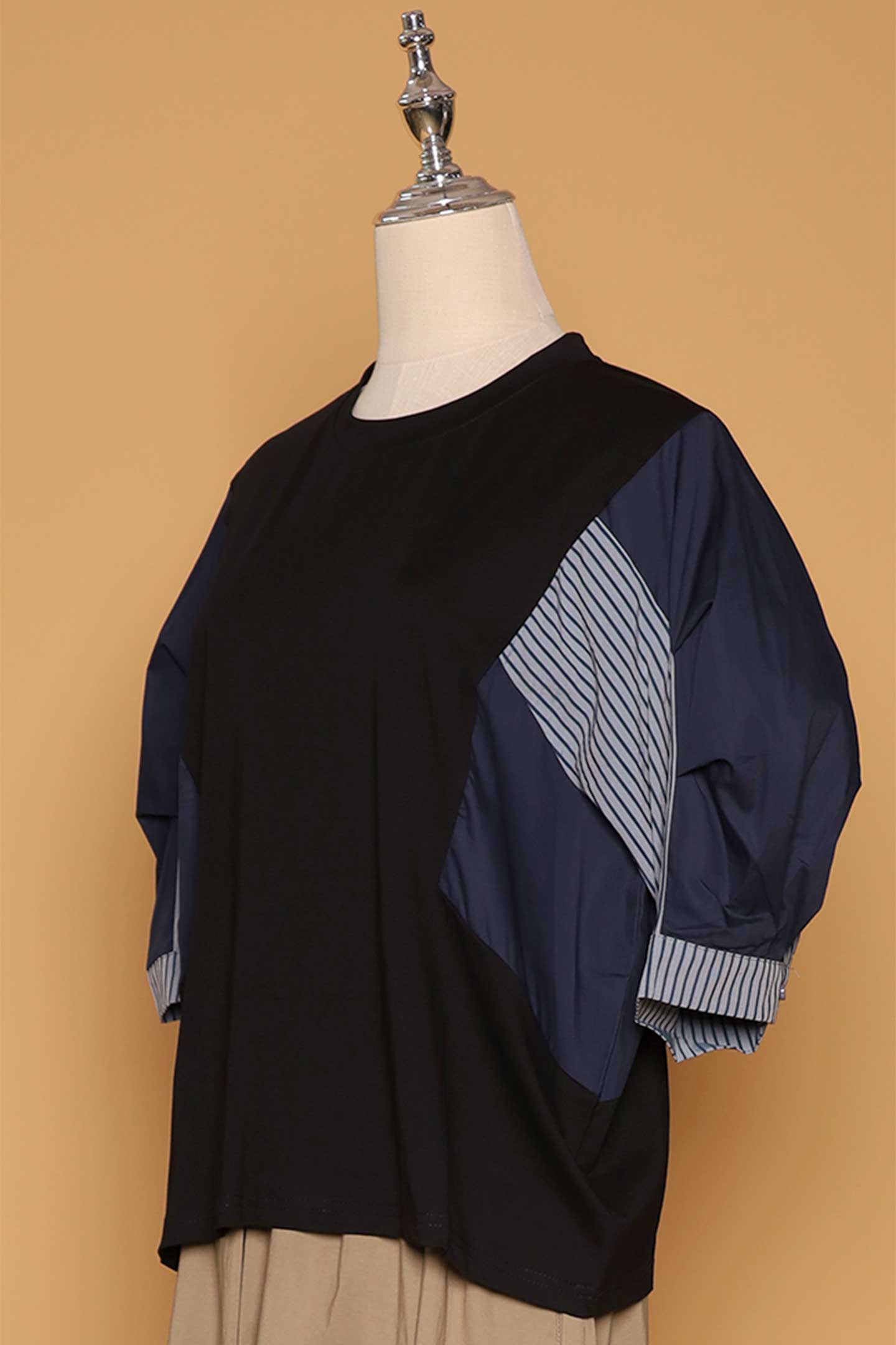 PO - Siwei Colourblock Top in Black