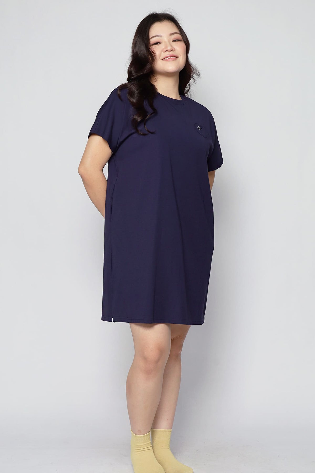 TENCEL - Sleepy Girl Pyjamas Dress in Blueberry Kiss