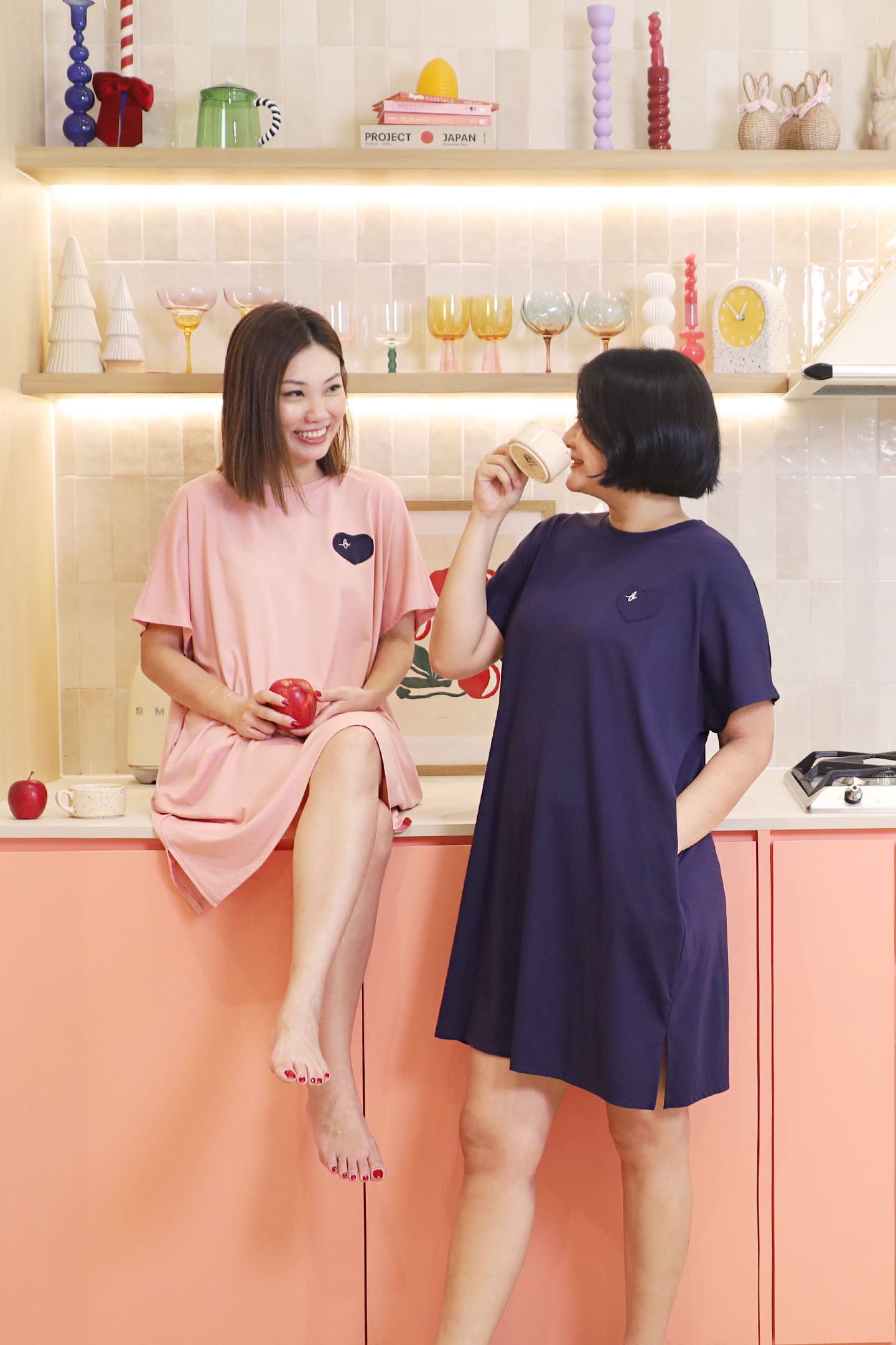 TENCEL - Sleepy Girl Pyjamas Dress in Blueberry Kiss
