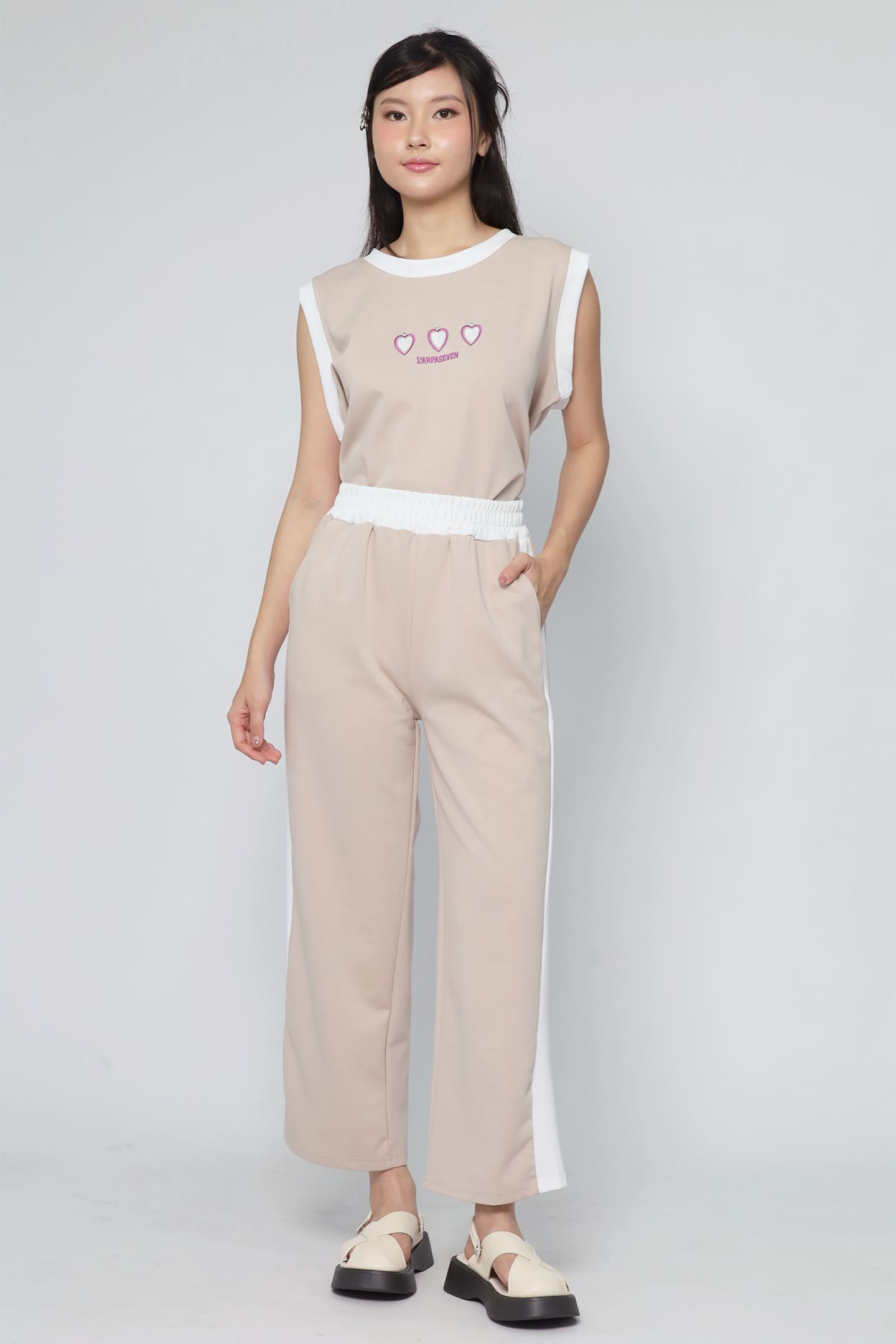 JOY - Triple Hearts 2 in 1 Top and Pants Set