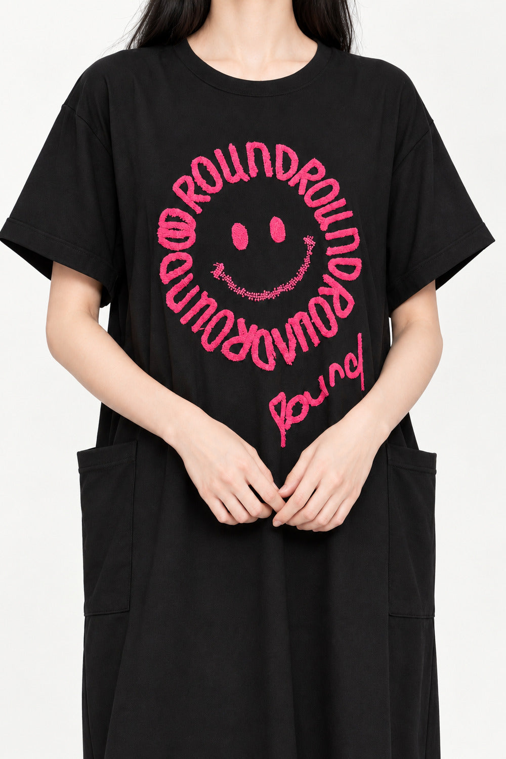 Smiling Face Pocket Dress