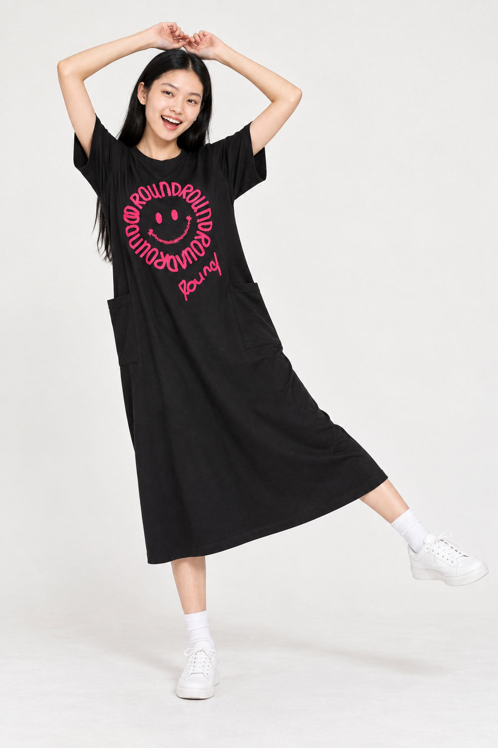 Smiling Face Pocket Dress