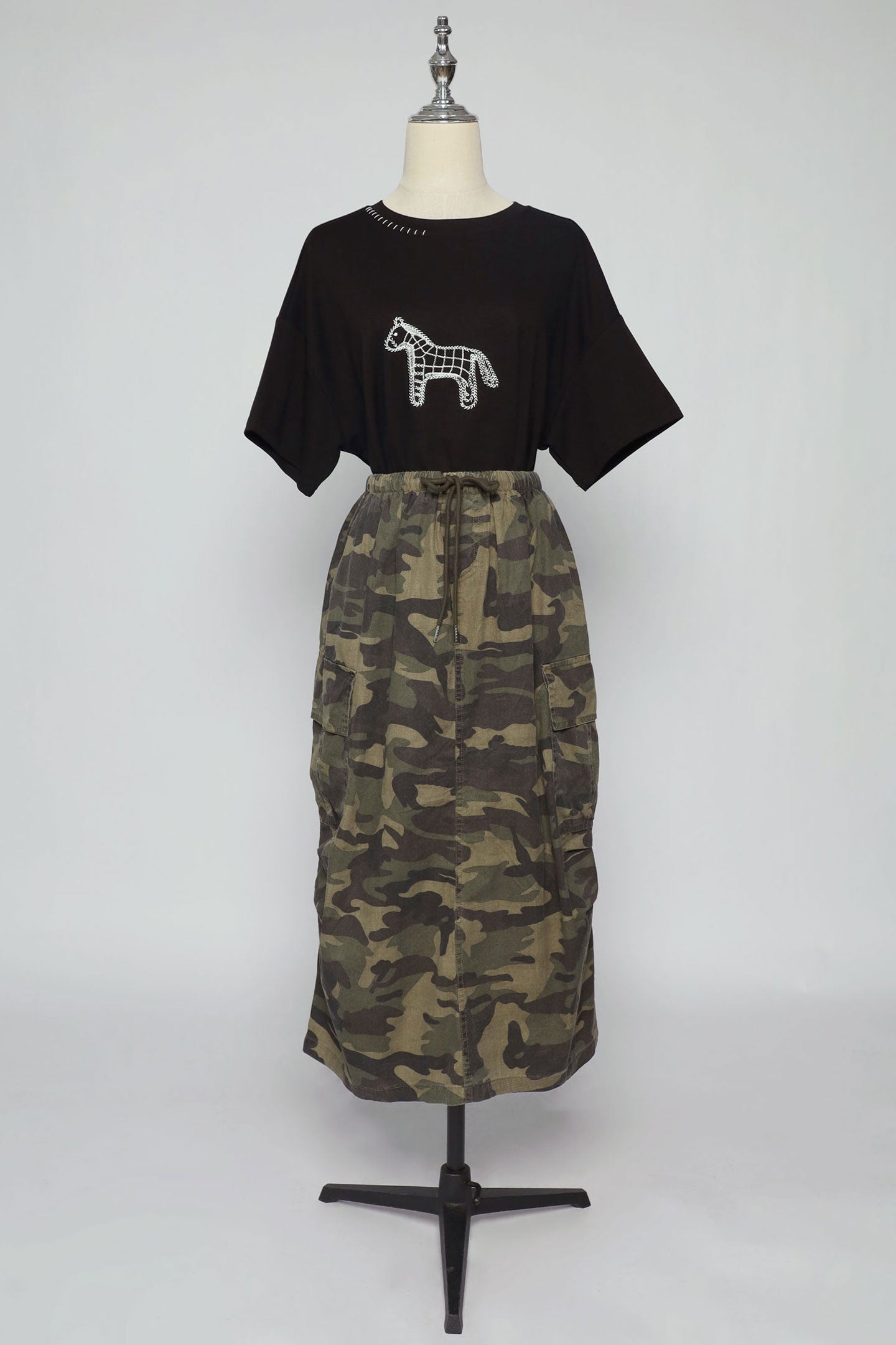 PO - Solene Camo Cargo Skirt