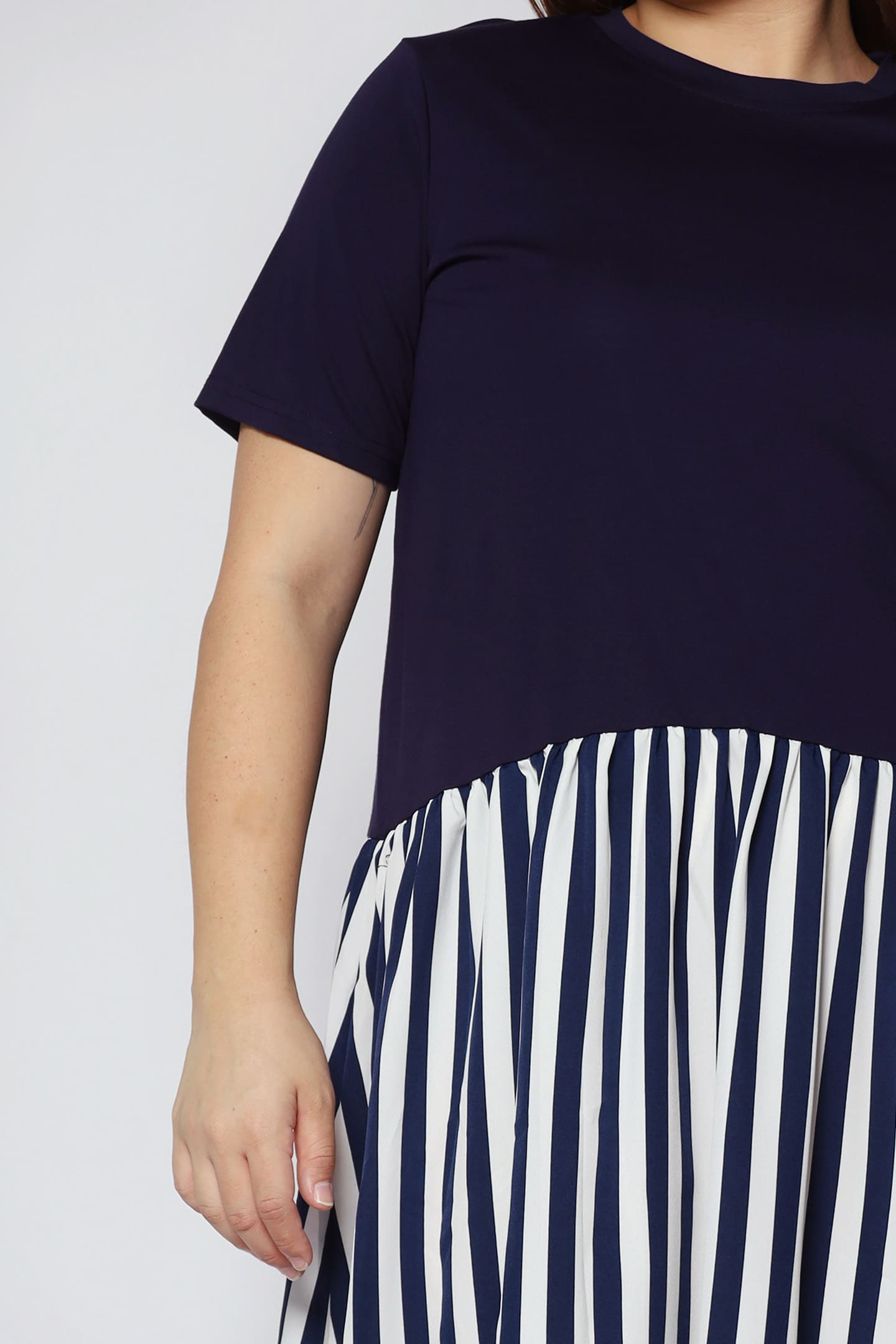 Sook Dress in Blue Stripes