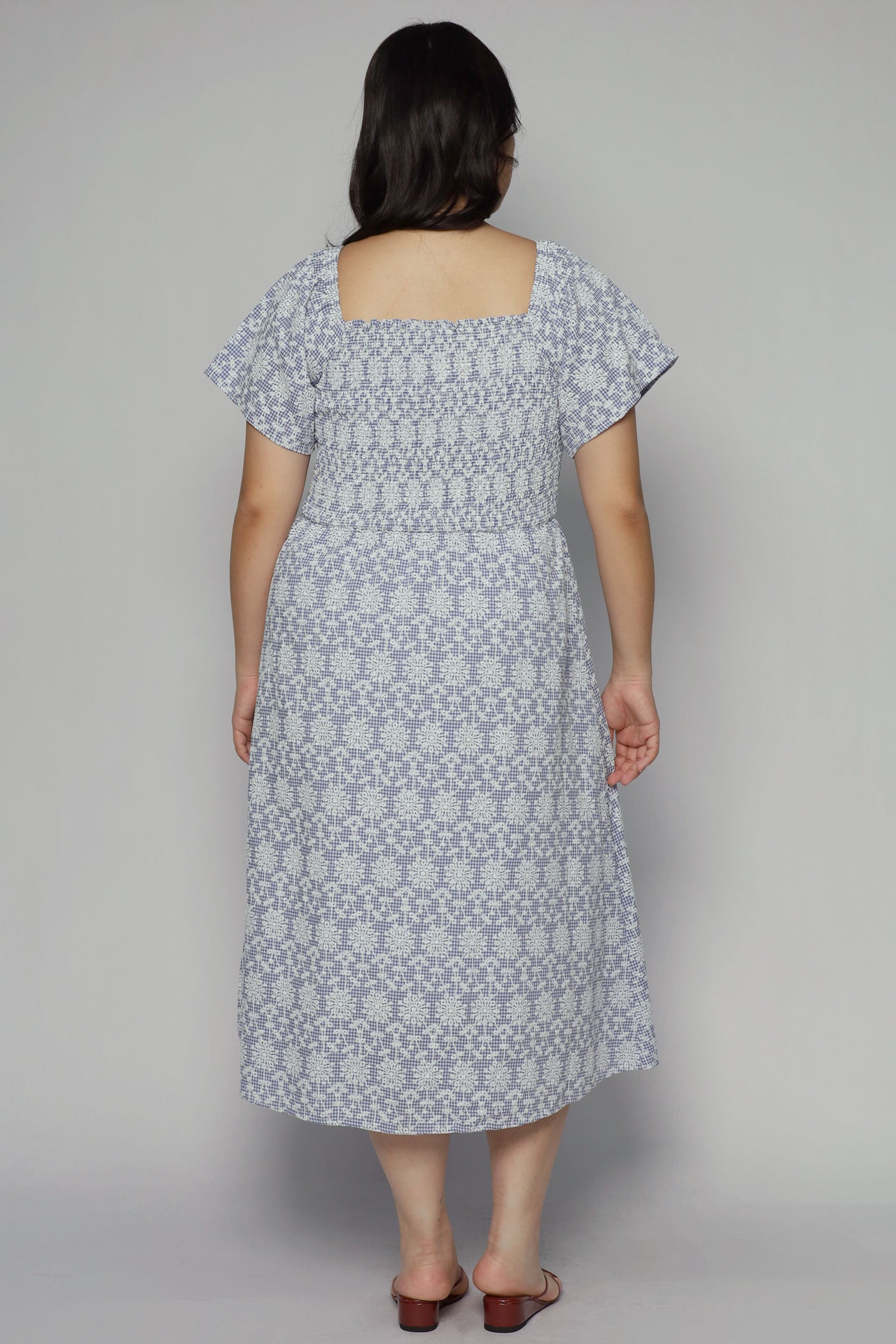 Sora Dress in Gingham Field