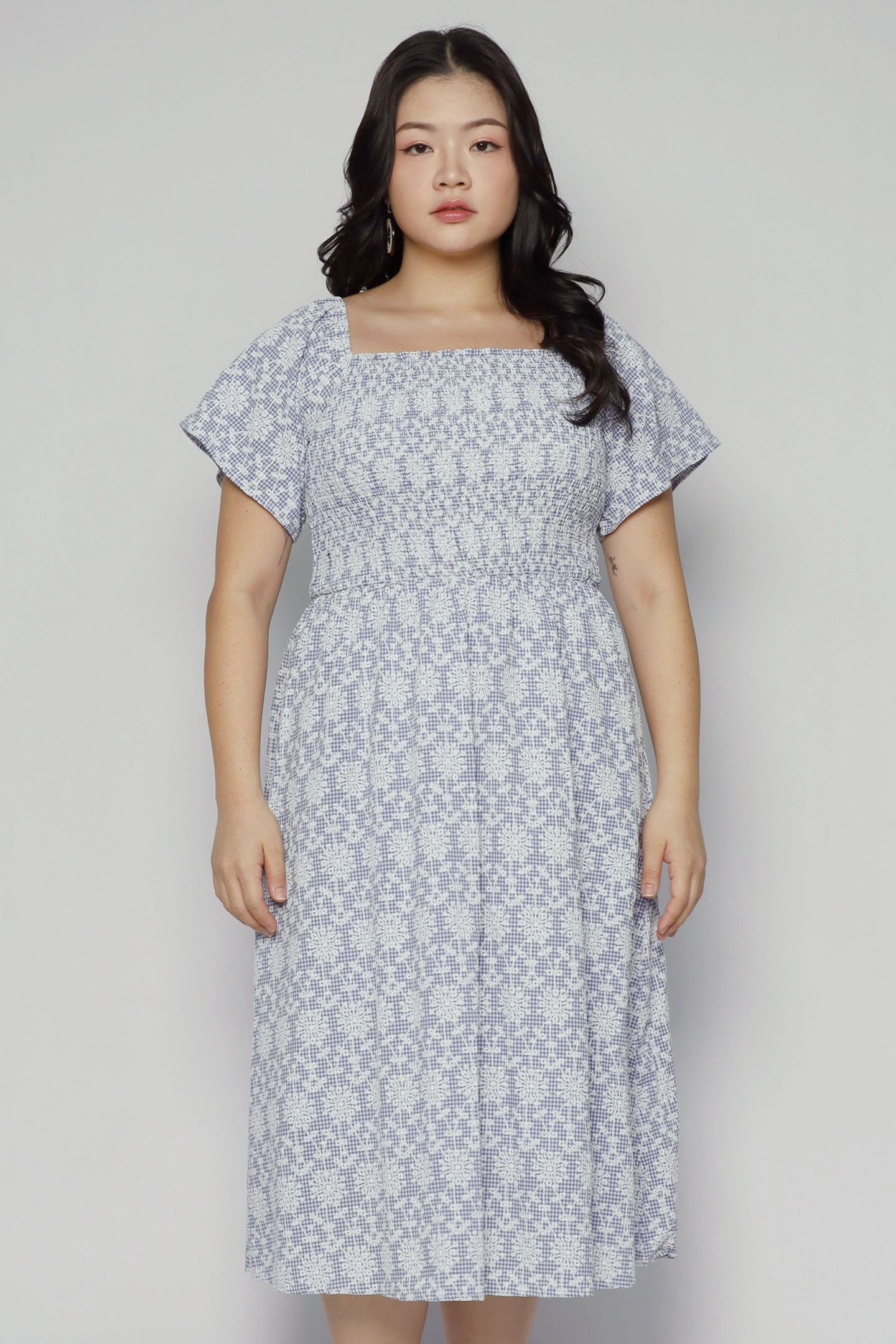 Sora Dress in Gingham Field
