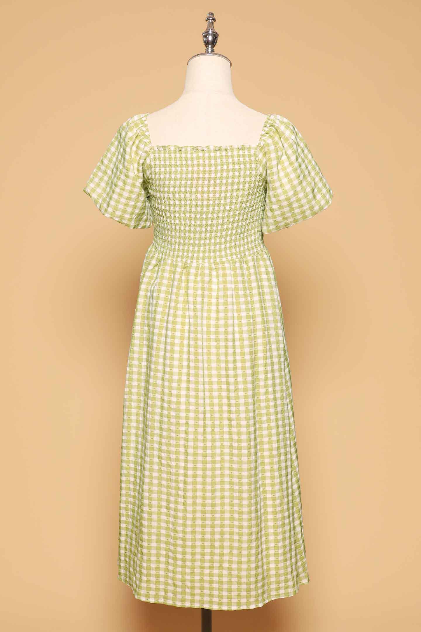 PO - Sora Dress in Green Checkmate