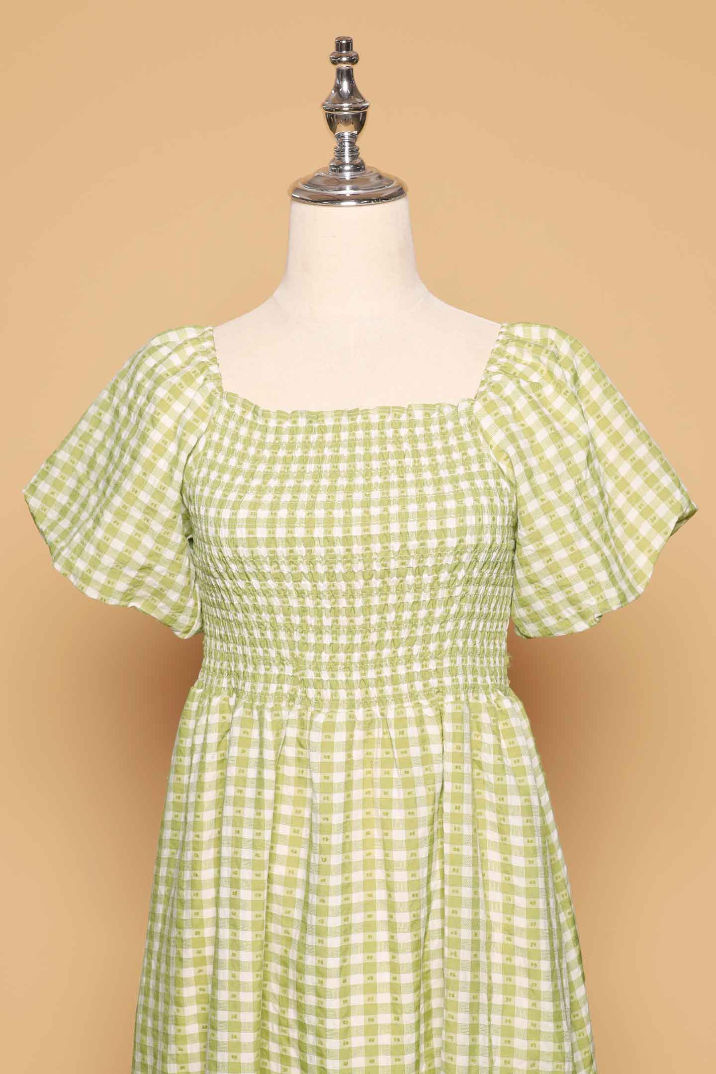 PO - Sora Dress in Green Checkmate