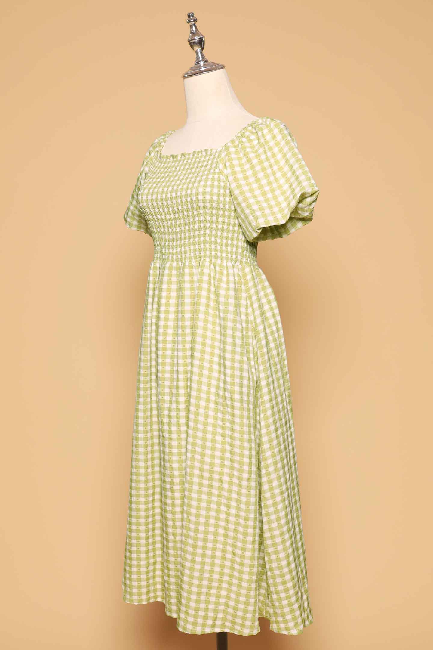 PO - Sora Dress in Green Checkmate