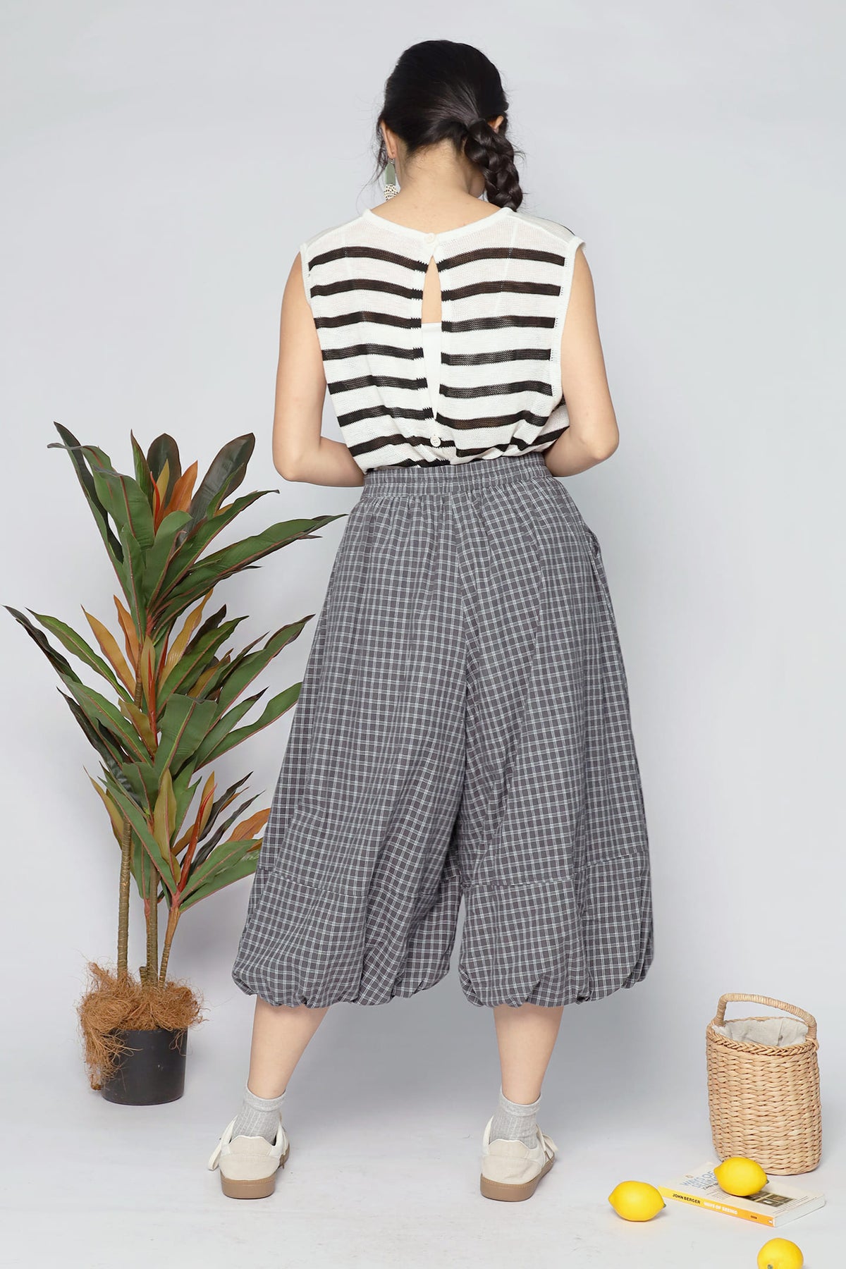 JOY - Sorae Checkered Balloon Pants