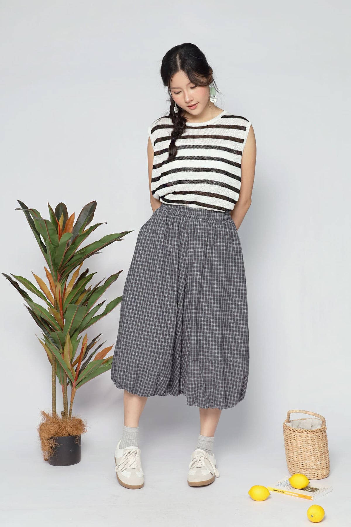 JOY - Sorae Checkered Balloon Pants