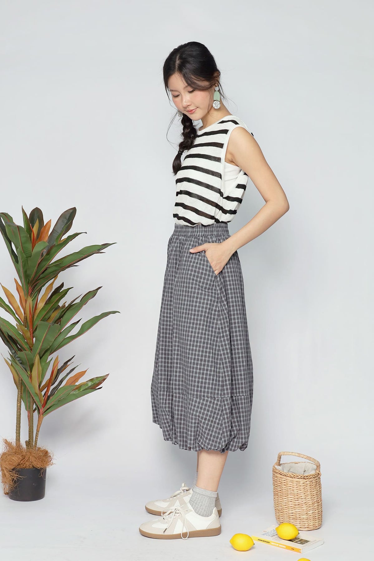 JOY - Sorae Checkered Balloon Pants