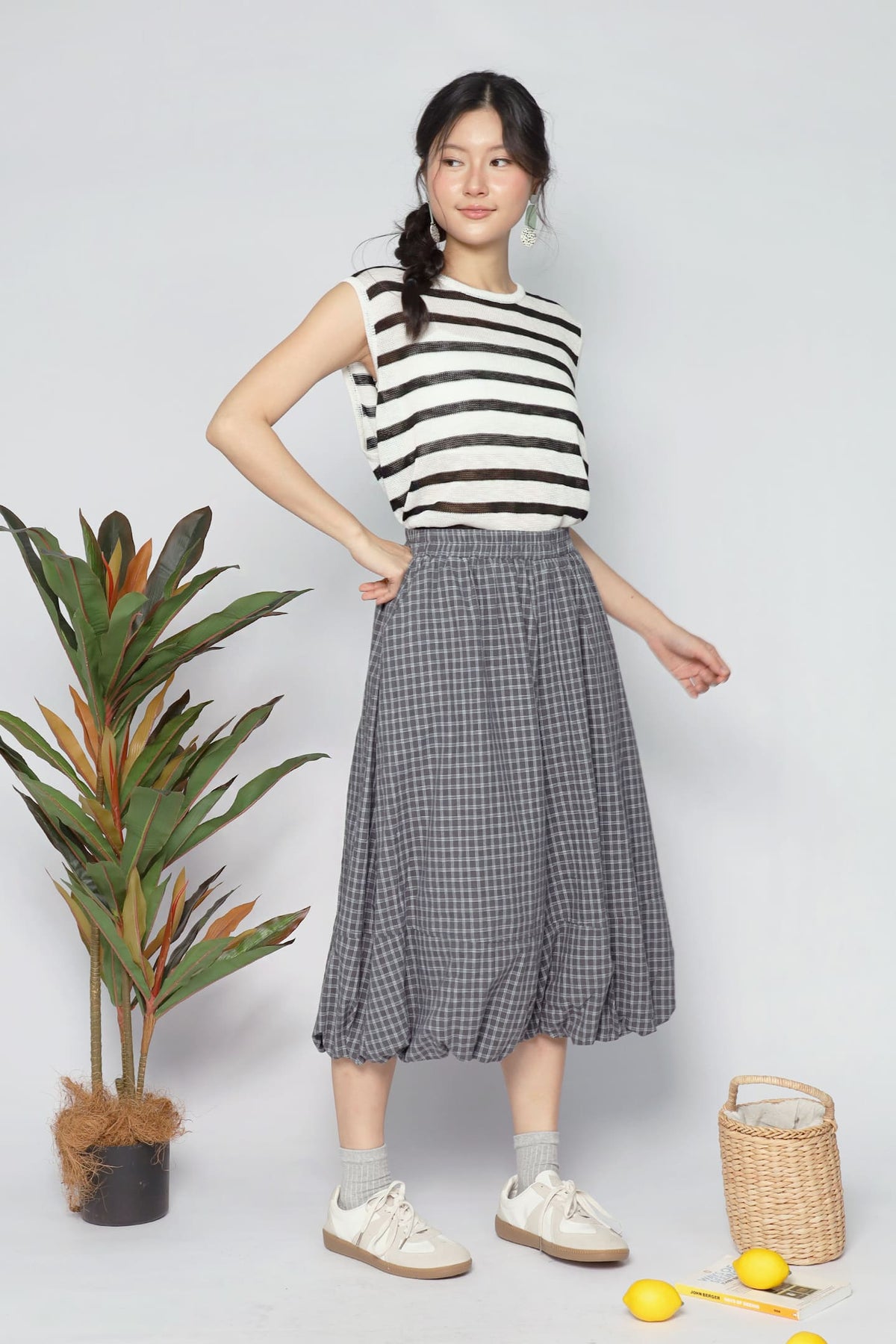 JOY - Sorae Checkered Balloon Pants