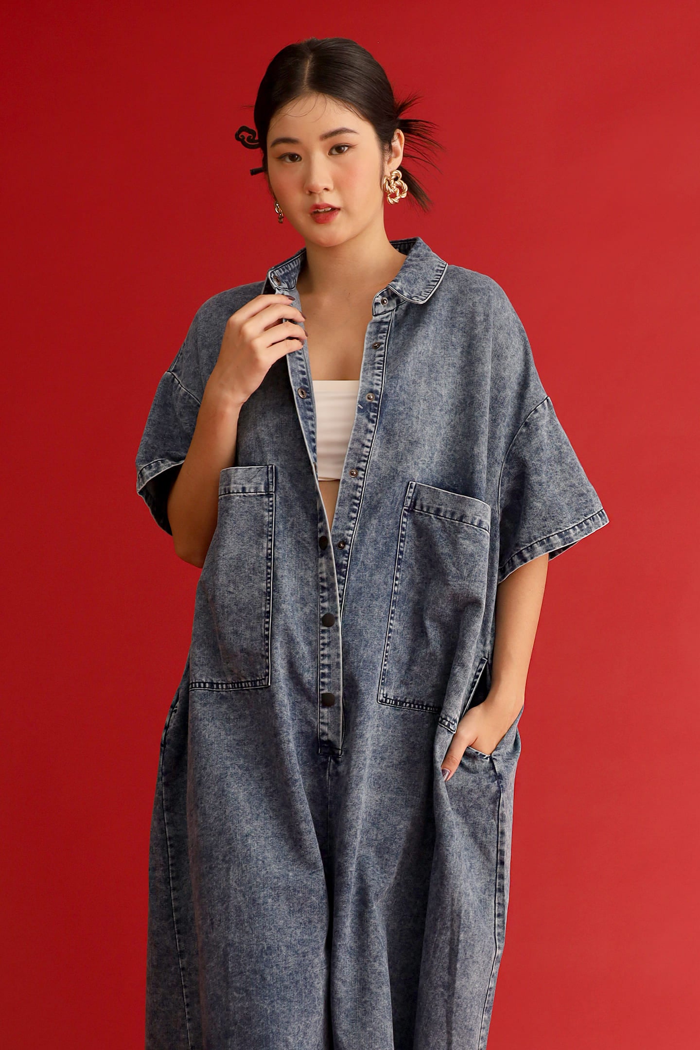 CHOSEN - Statement One Denim Jumpsuit