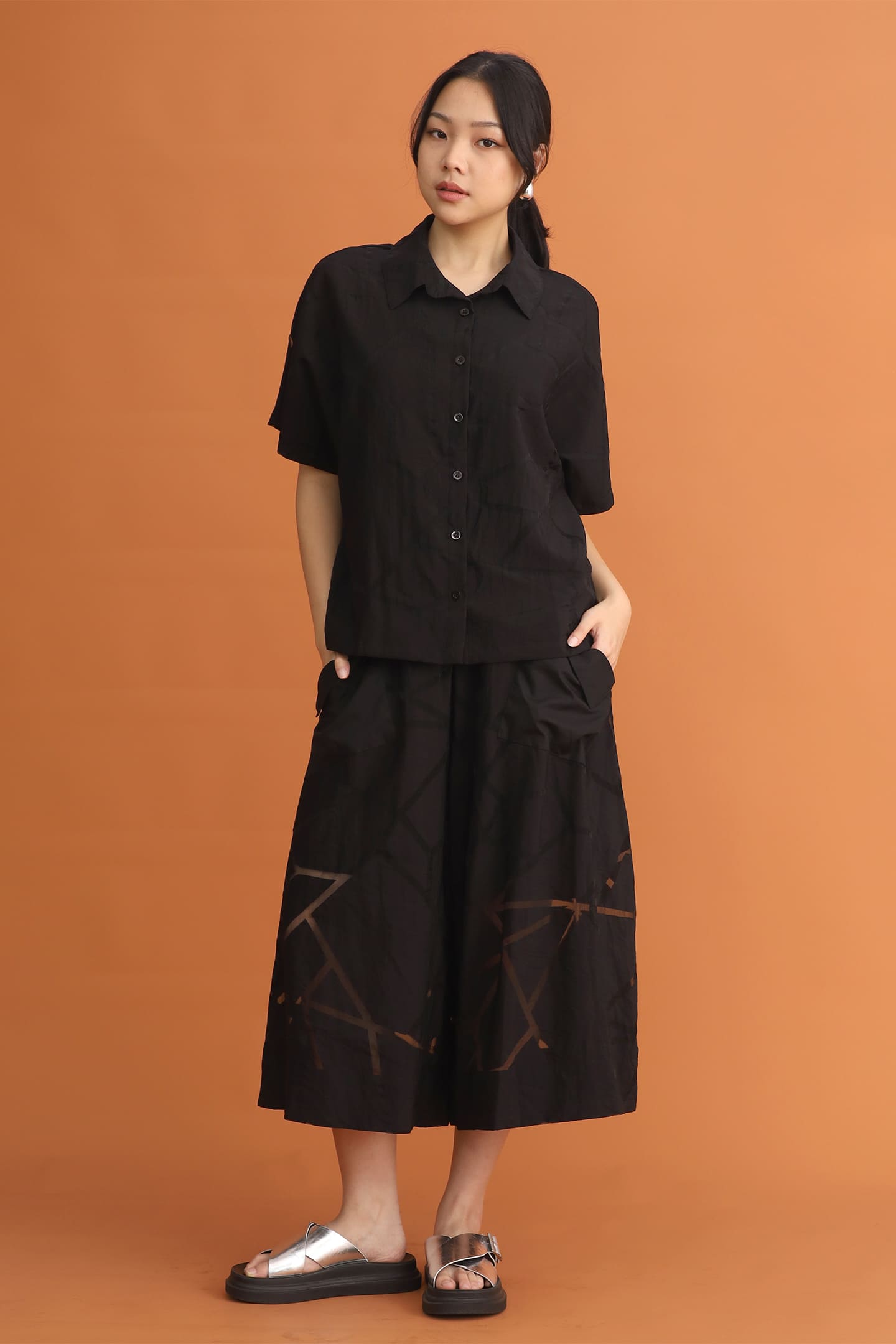 CHOSEN: Stone Culottes in Black Lines