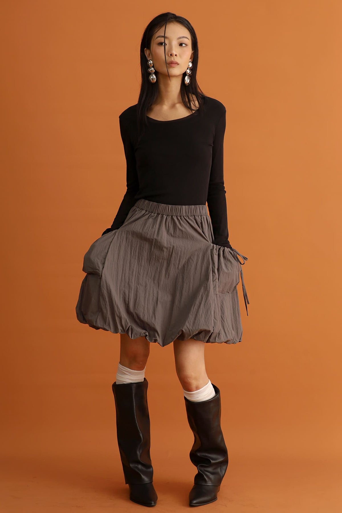 CHOSEN - Sumi Bubble Skirt in Grey