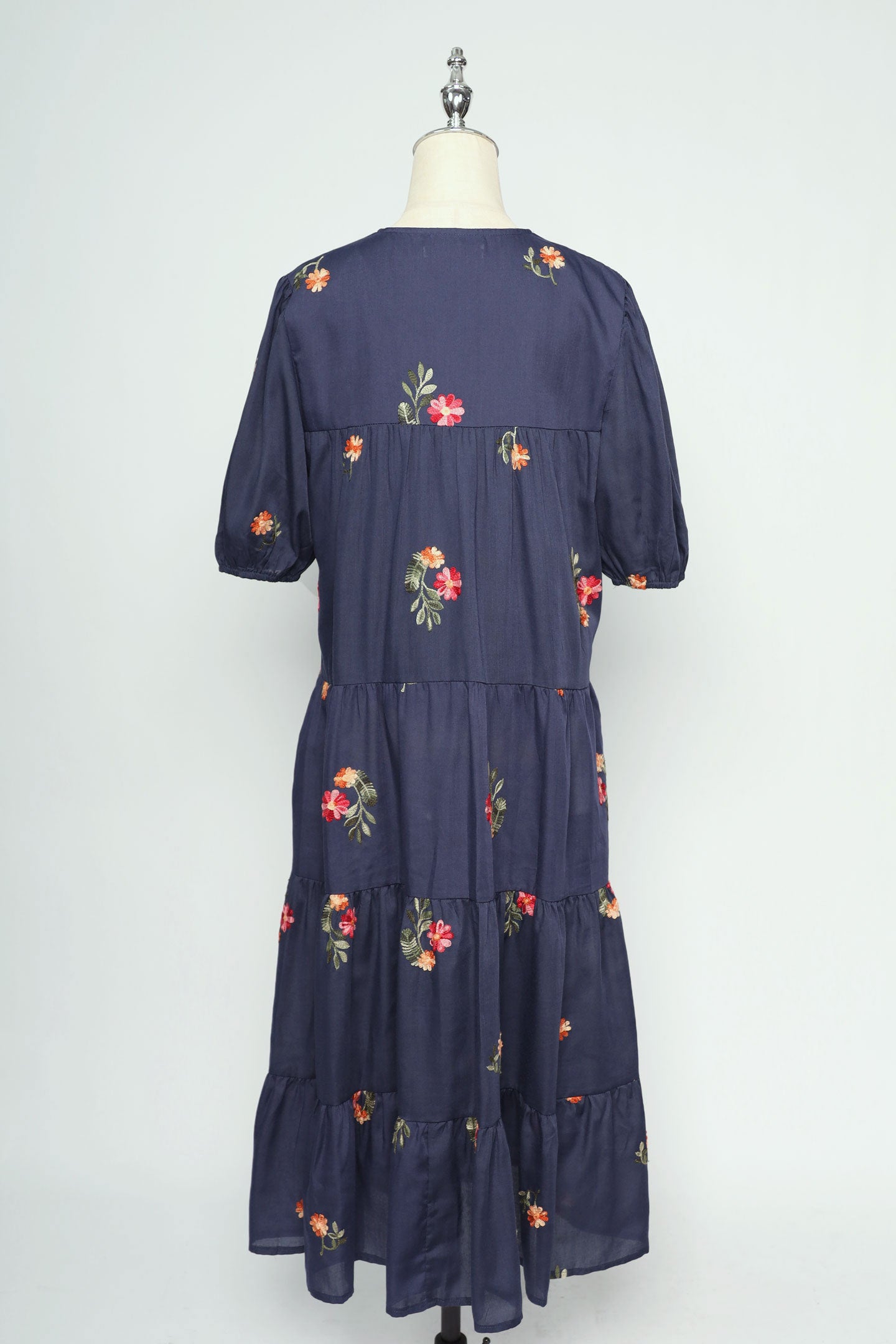 PO - Sydney Dress in Blue Petal Embroidery