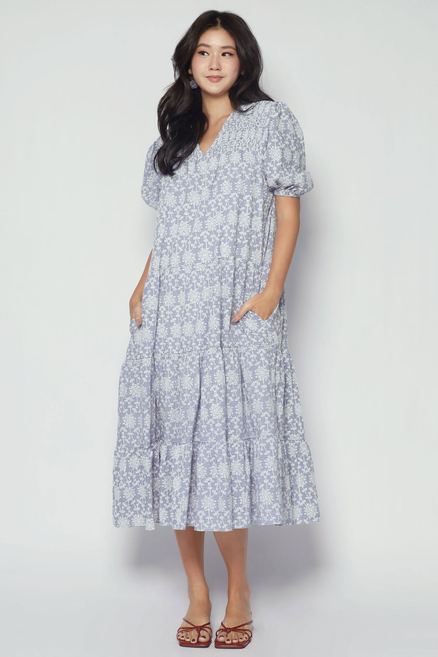 Sydney Dress in Gingham Field