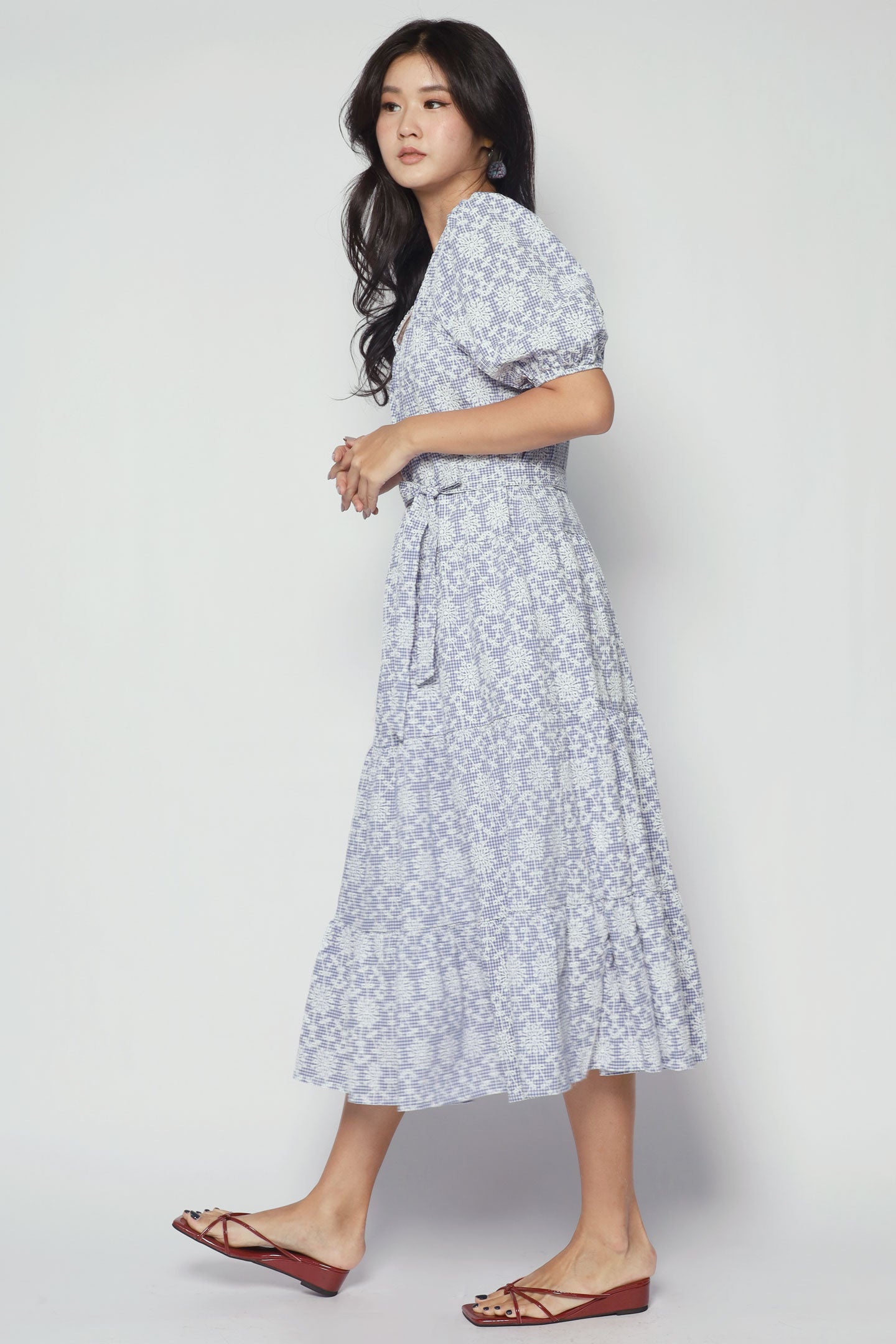 Sydney Dress in Gingham Field
