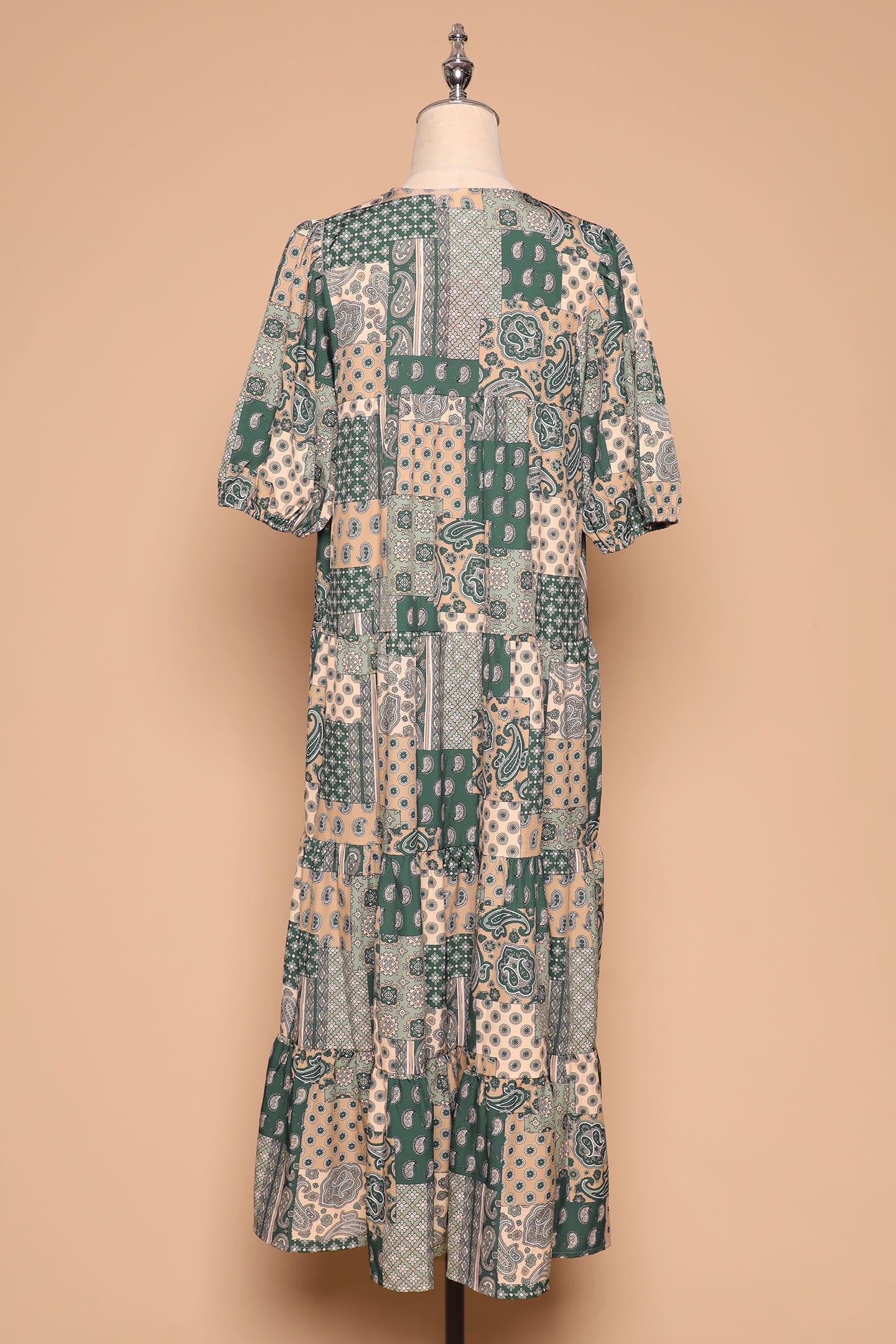 PO - Sydney Dress in Green Paisley