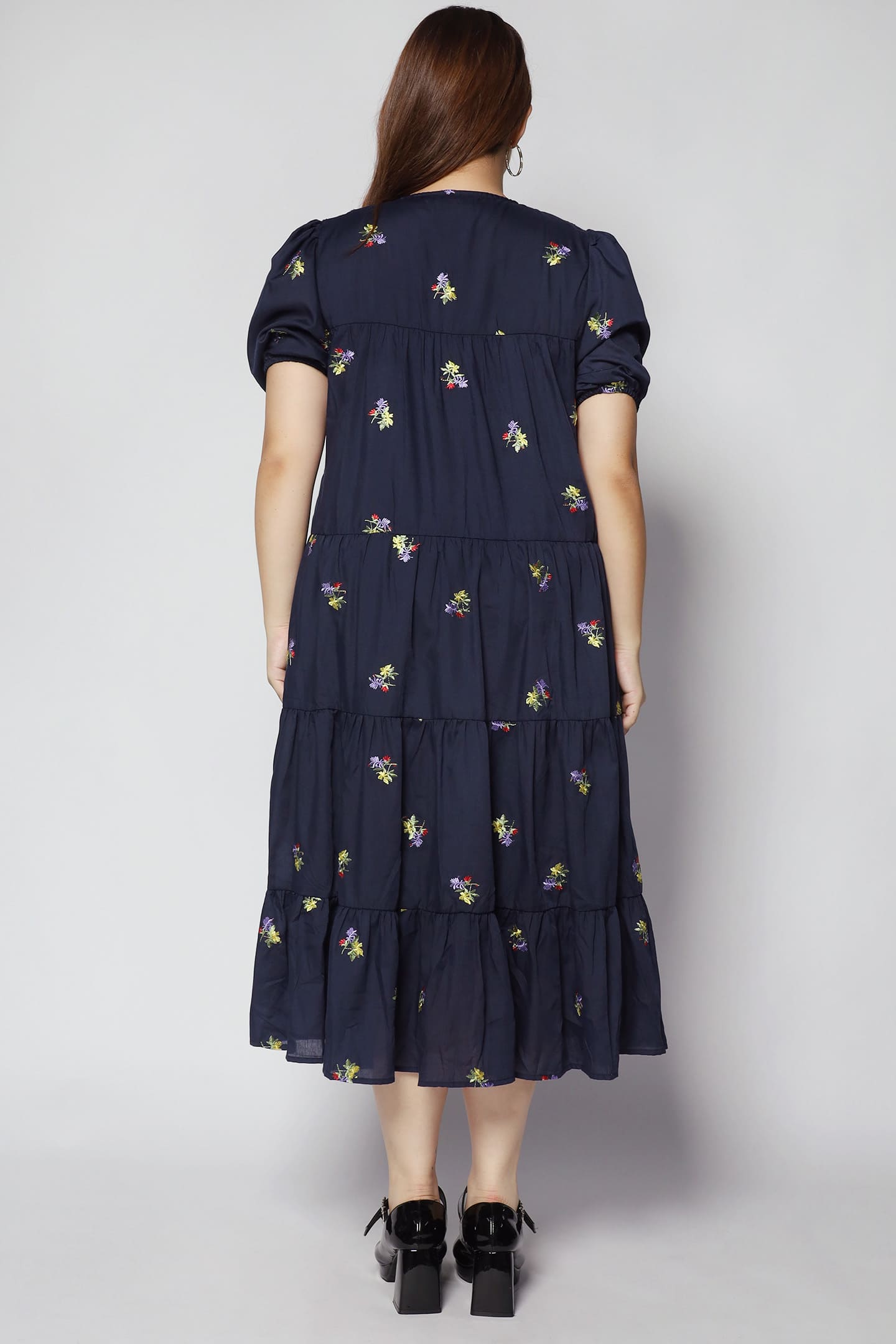 Sydney Dress in Holly Embroidery