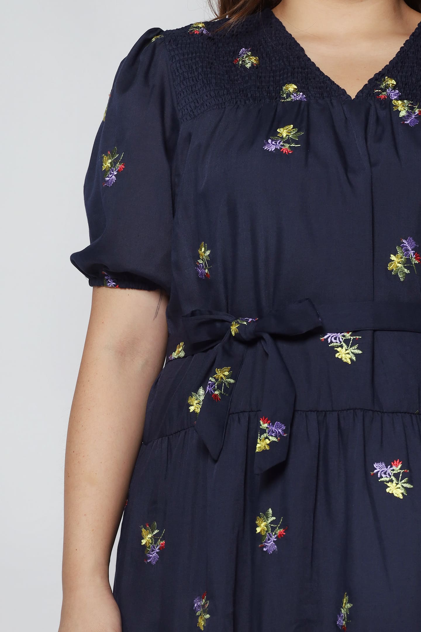 Sydney Dress in Holly Embroidery