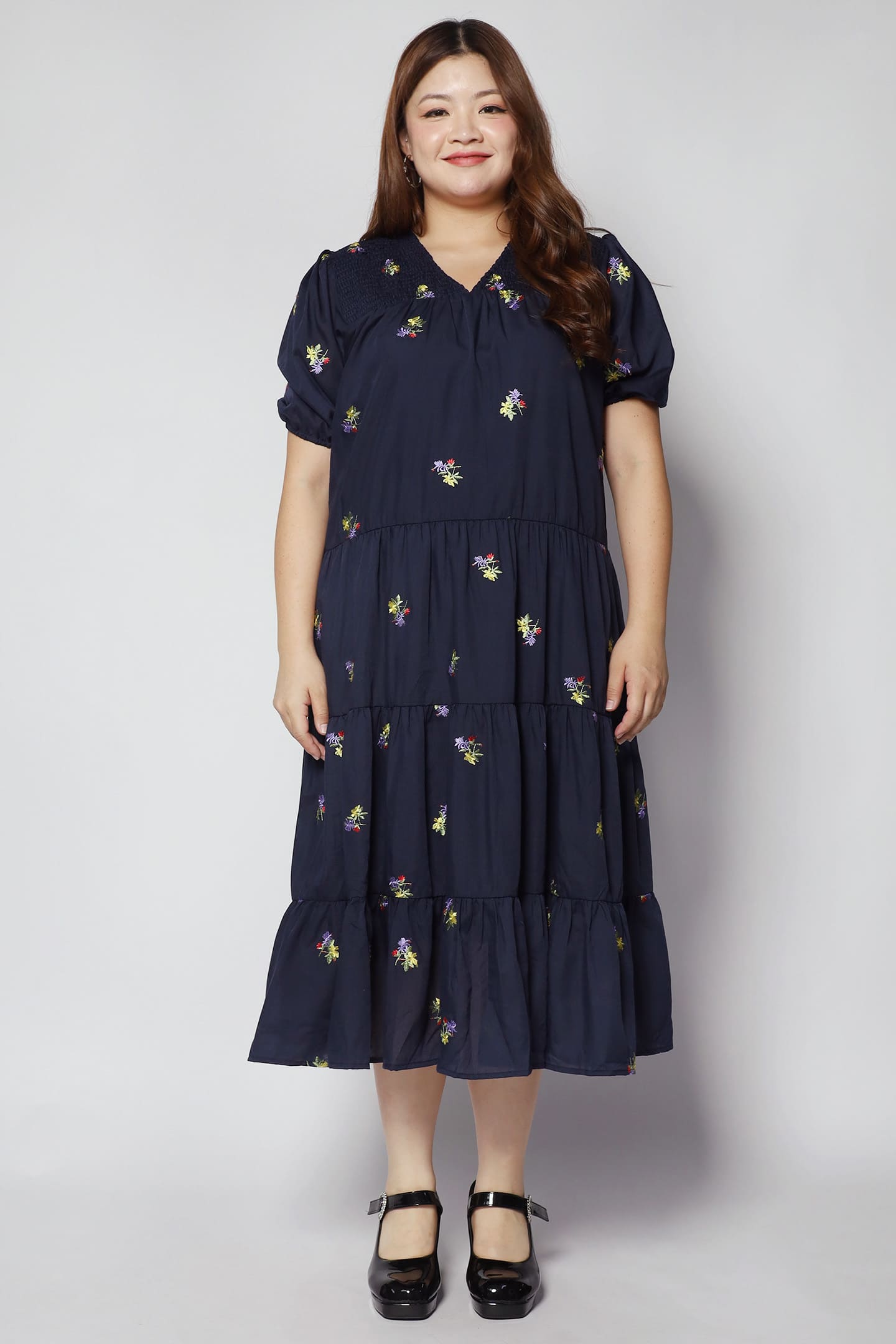 Sydney Dress in Holly Embroidery