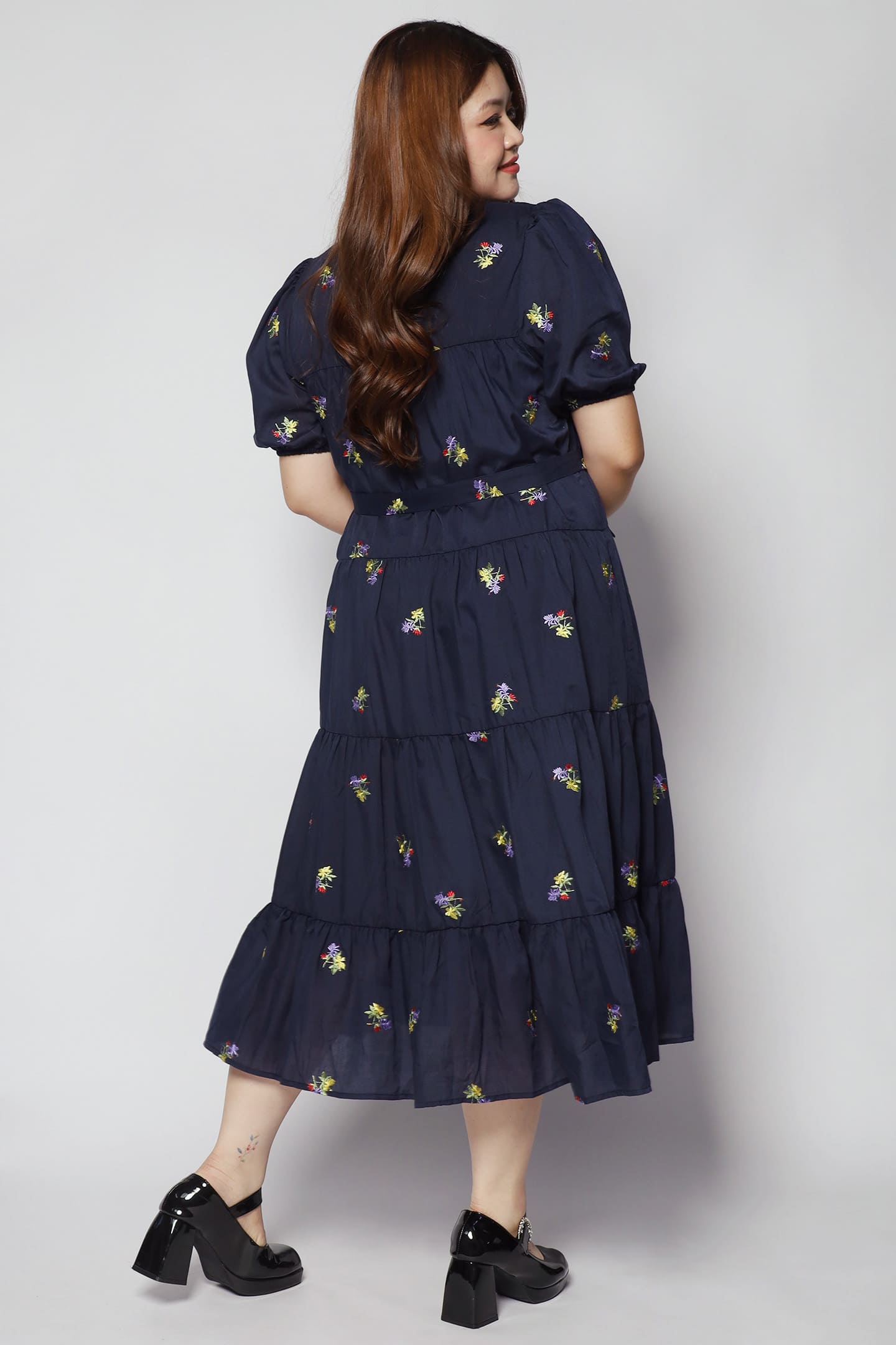 Sydney Dress in Holly Embroidery