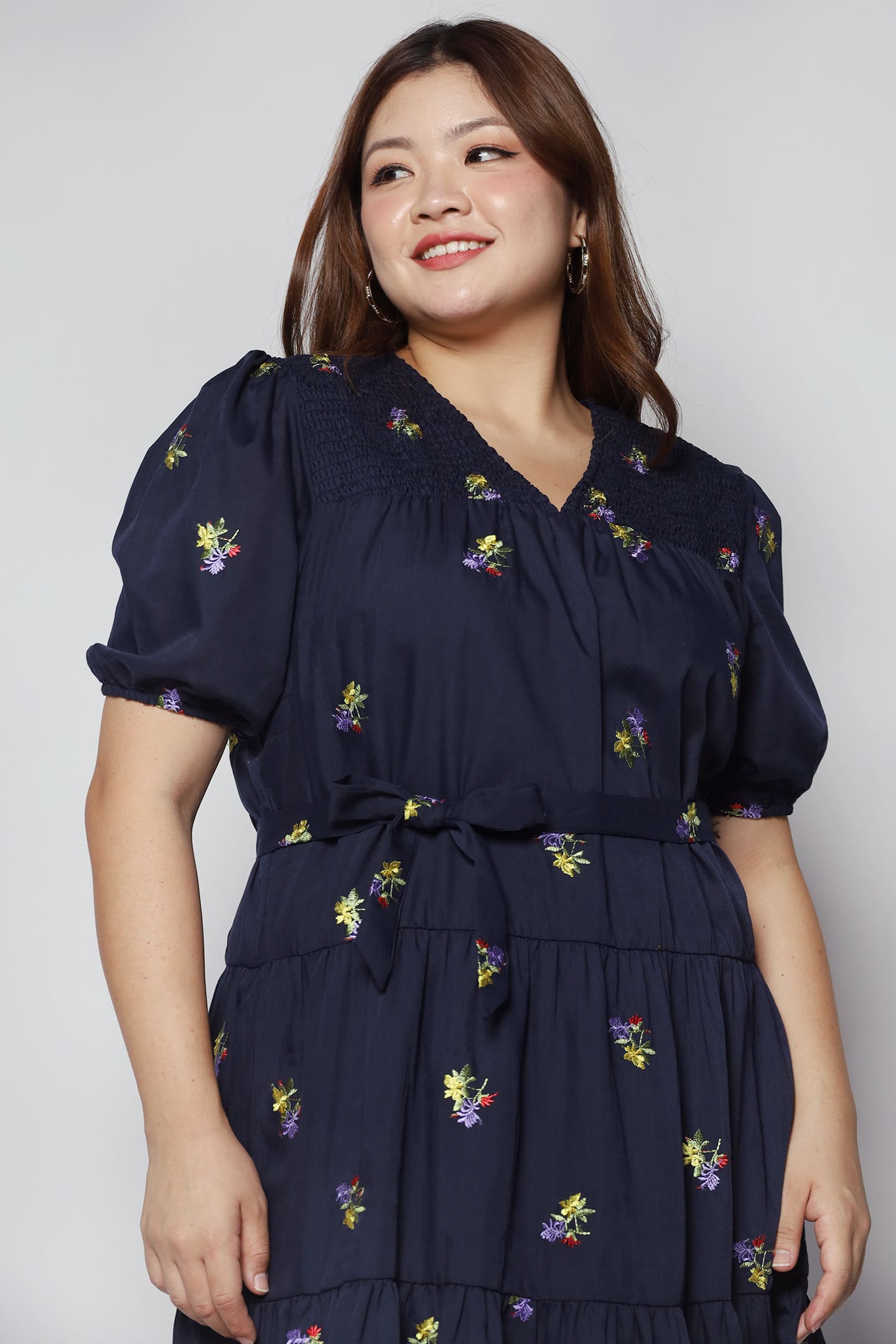 Sydney Dress in Holly Embroidery