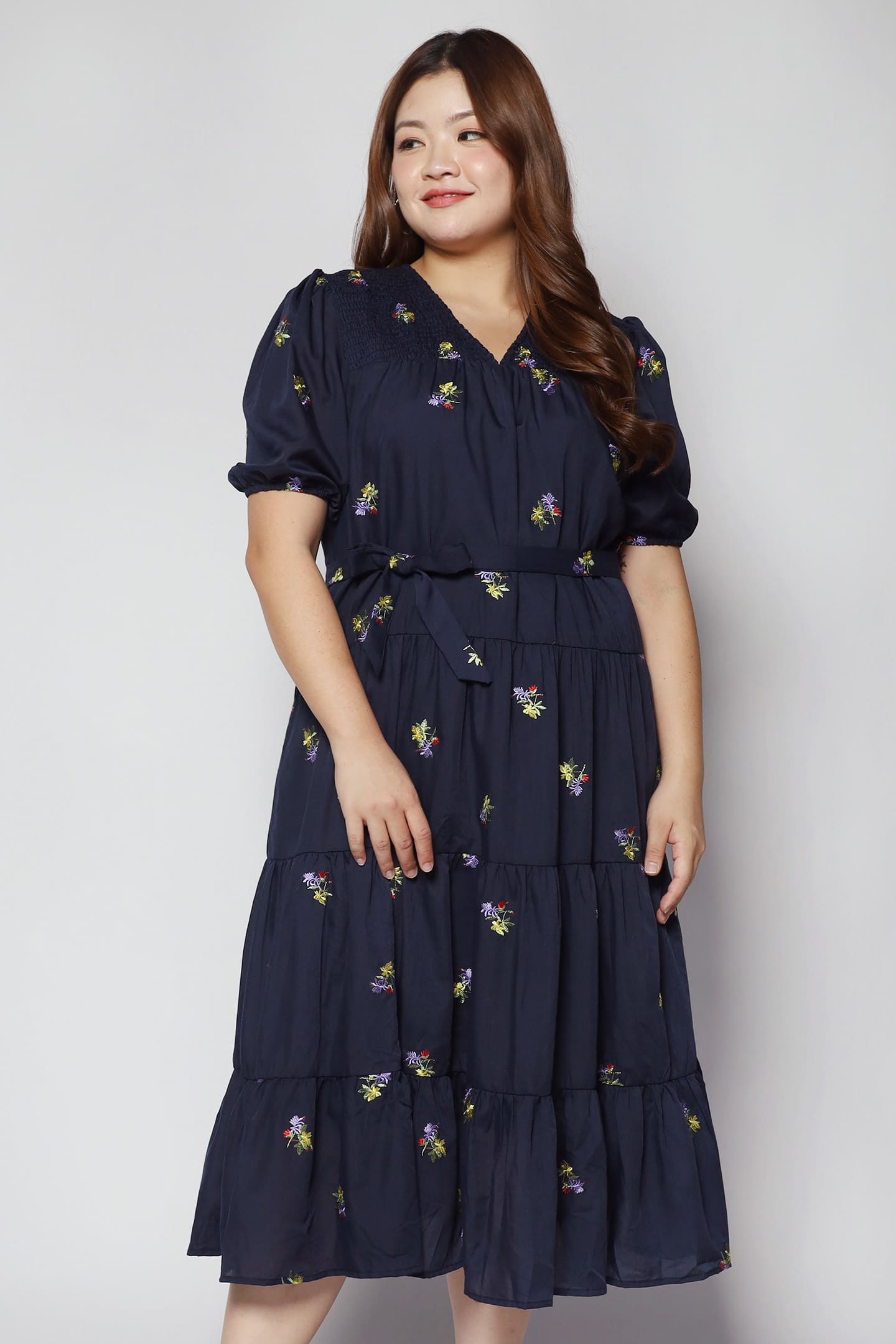 Sydney Dress in Holly Embroidery