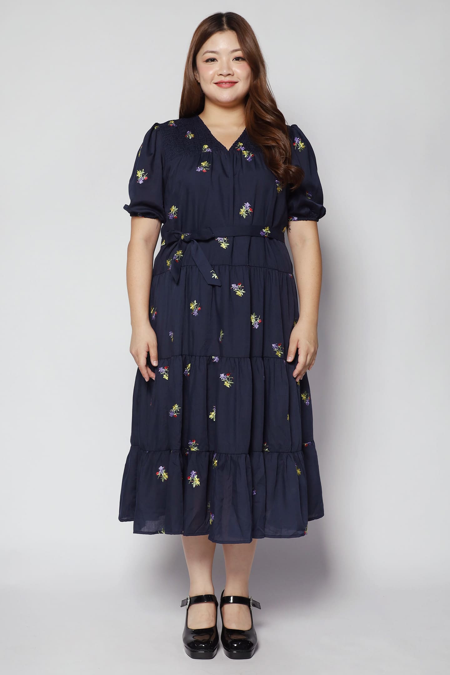 Sydney Dress in Holly Embroidery