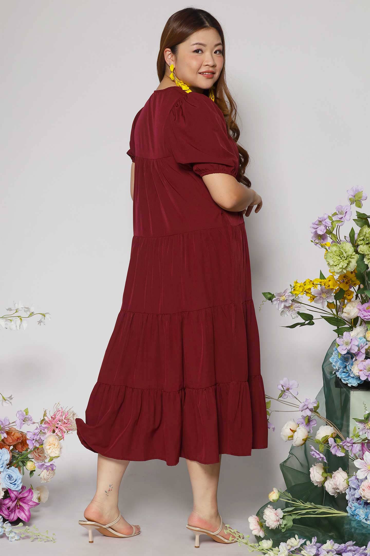 Sydney Dress in Maroon