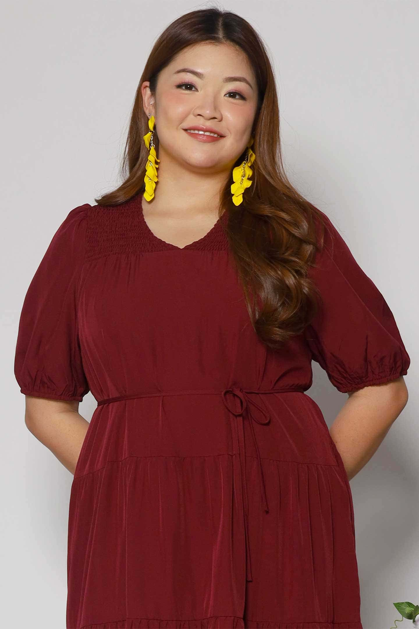 Sydney Dress in Maroon