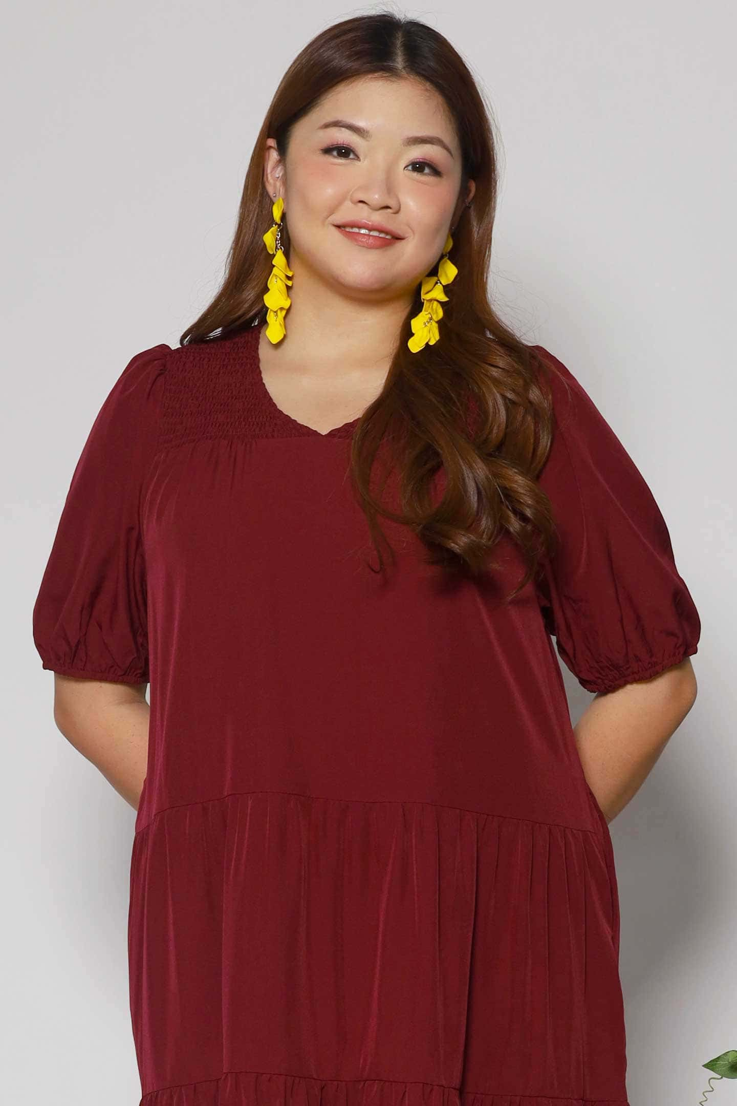 Sydney Dress in Maroon