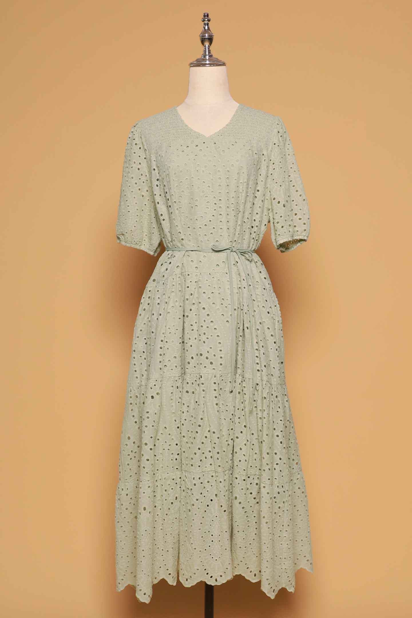 PO - Sydney Dress in Mint Green Crochet