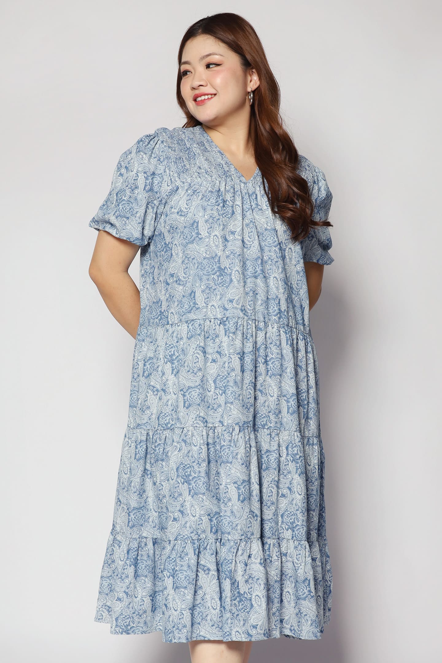 Sydney Dress in Paisley Denim